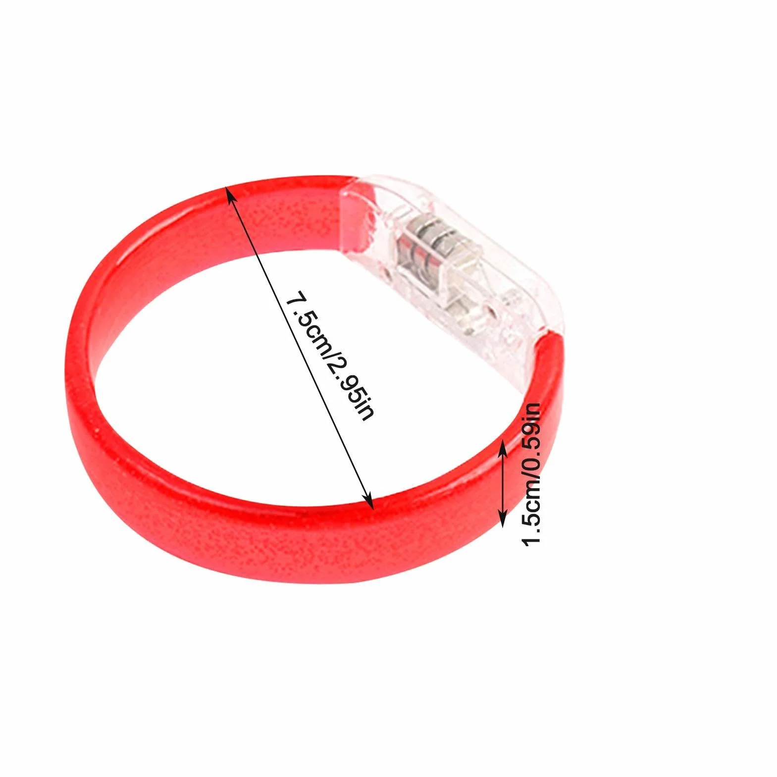 Braccialetti LED 2pz Luminosi Fluo Party Festival Eventi Celebrazioni