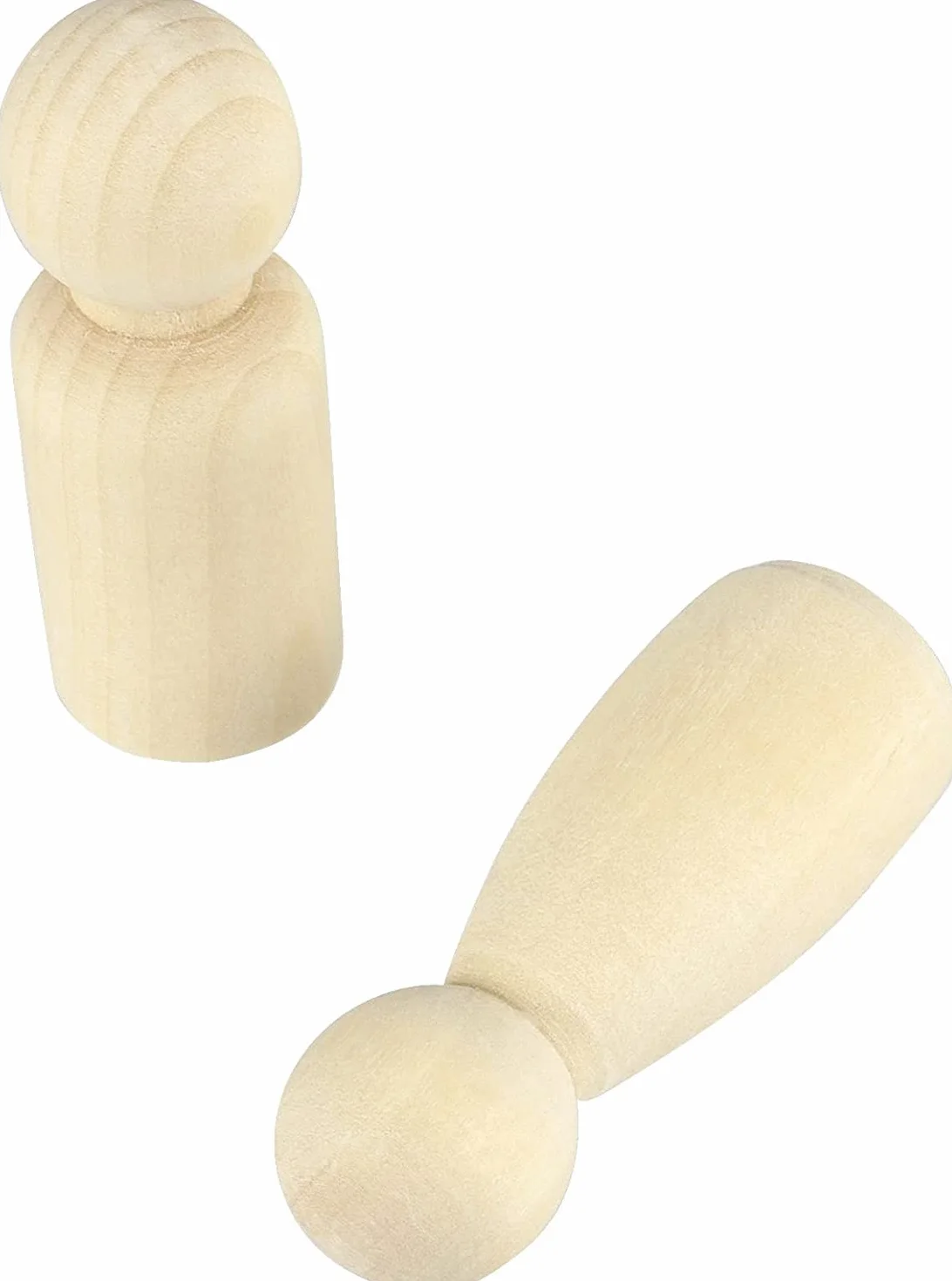 HAKZEON 80 bambole in legno grezzo da 65 mm, 40 maschi 40 femminili decorative in legno, corpo in legno per pittura, progetti artistici fai da te, decorazioni