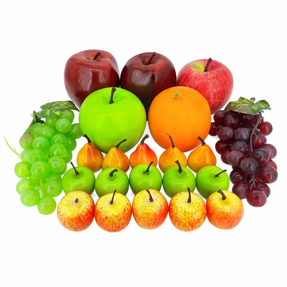 Frutti Finti 22 Pezzi Frutta Artificiale Decorazione Set Assortito