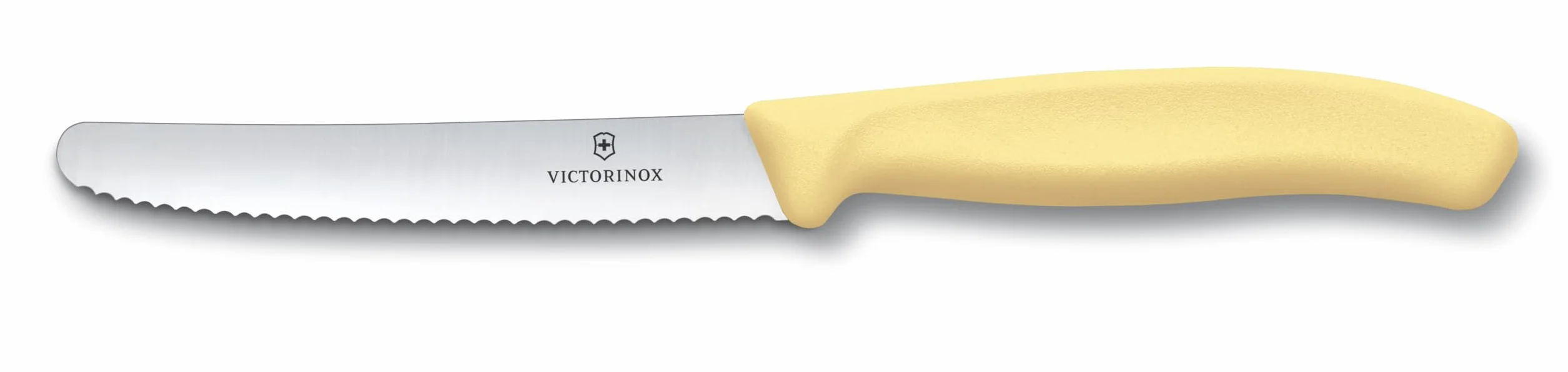 Victorinox Swiss Classic Set Coltelli da Colazione e Pane 4 Pezzi, Lama Seghettata 11 cm, Acciaio Inossidabile, Rosa Arancione Giallo