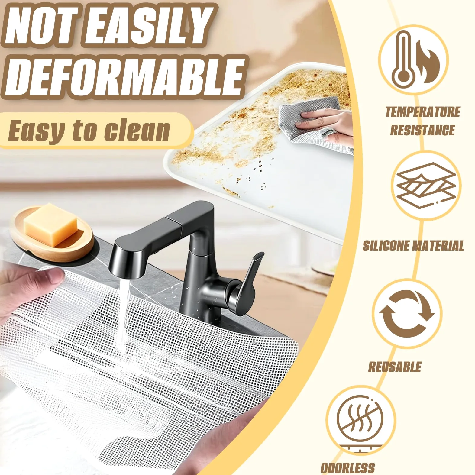 16 Pezzi Fogli Disidratatore in Silicone, 28 x 28 cm Pellicole Antiaderenti con Bordo, Riutilizzabili BPA-Free, Tappetini a Rete per Essiccatore di Frutta, Alimenti, Cottura al Forno