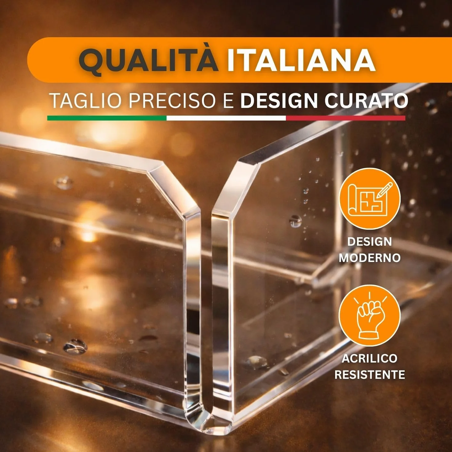 Agplex Porta Sapone Doccia Vetro Acrilico Plexig 2 Ganci Asciugamani Integrati Spessore BOX 6-15mm