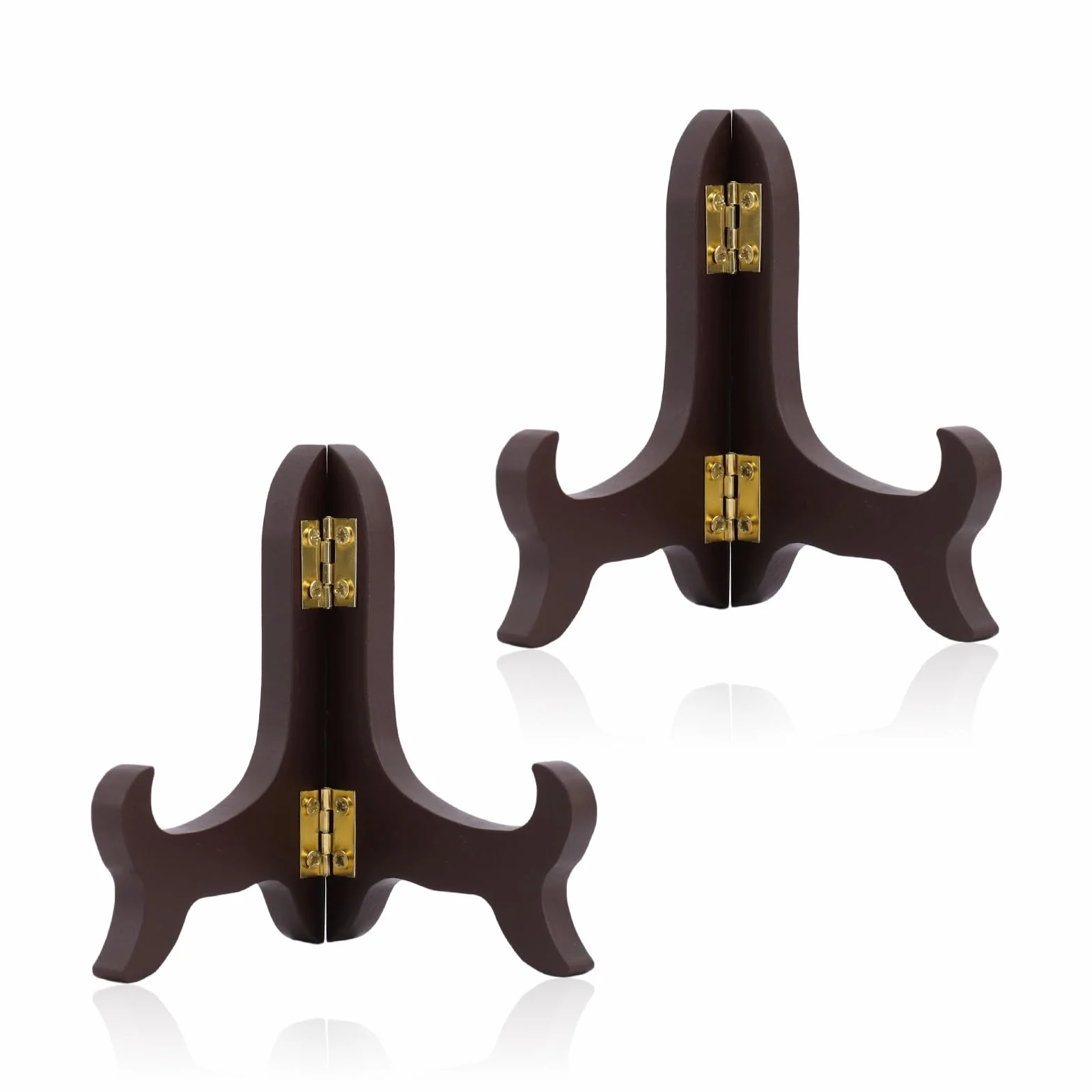Penitue 2pz Supporti Espositivi in Legno, 10cm Cavalletto Pieghevole Porta-Piatti Supporto Espositivo Decorativo per Cornici per Libri Piatti Foto Certificati Decorazione Casa & Ufficio