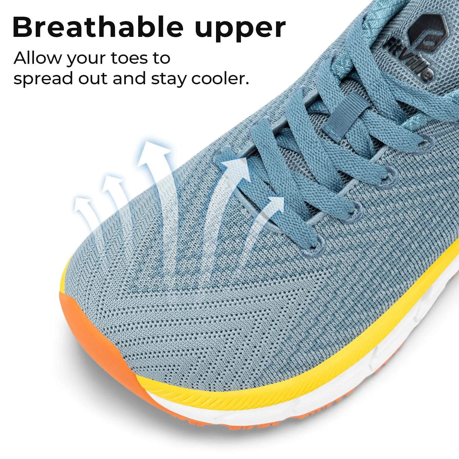 FitVille Scarpe da Running Uomo Pianta Larga Sneaker Leggere Traspiranti Jogging
