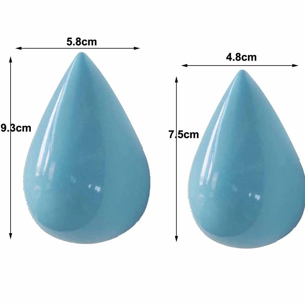 Ganci Appendiabiti a Goccia d'Acqua Decorazione Moderna 2 Pezzi per Cappelli Giacche Sciarpe