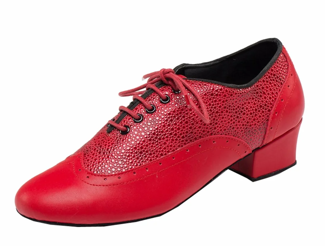 Uomo Scarpe da Ballo Pelle di Serpente Allacciato Punta Chiusa Social Dance Jazz Rumba Latino