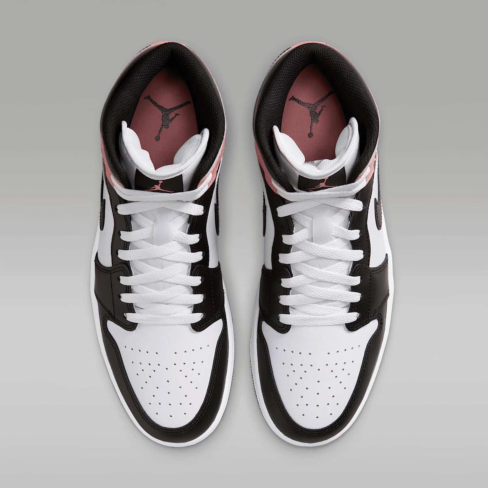 AIR JORDAN 1 MID "BIANCO/NERO-ROSA RUGGINE"
