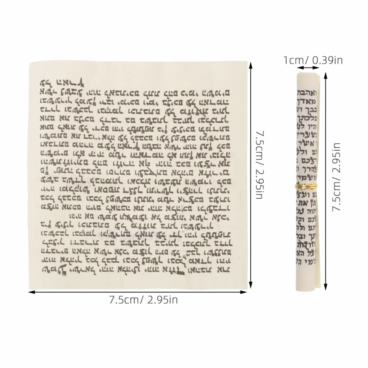NUOBESTY 20 Pezzi Mezuzah Kosher Scroll Benedizione della Porta Ebraico Rotolo
