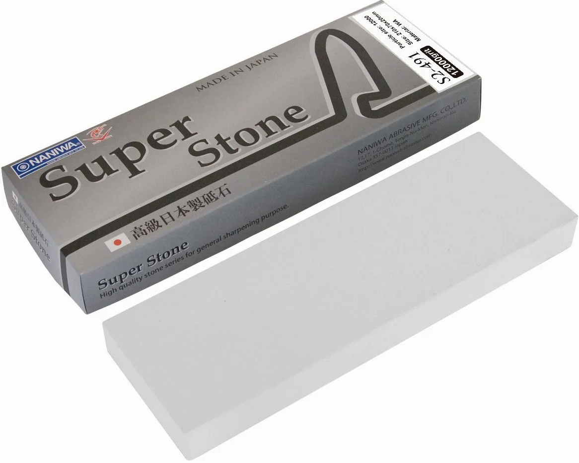 Sanelli Ambrogio, Naniwa Super Stone, Pietra Affilacoltelli Professionale, Grana #12000, Ideale per la Finitura di Coltelli e Utensili di Precisione, Splash&Go, Made in Japan