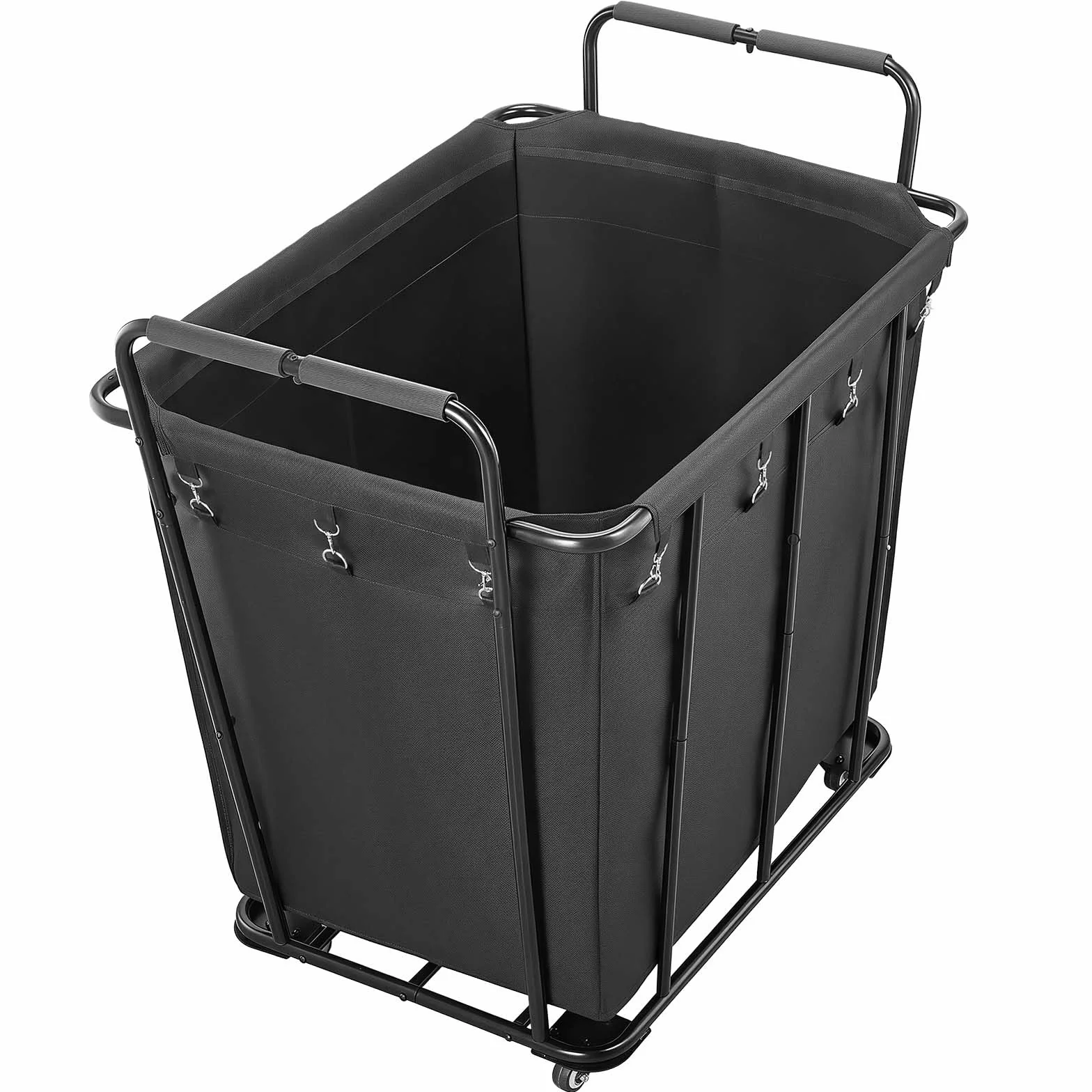 VEVOR Carrello Portabiancheria da 300 Litri con Capacità Carico di 117,9 kg, Ruote Girevoli e Sacco Portabiancheria Impermeabile, Carrello della Spesa in Metello per Bagagli per la Spesa