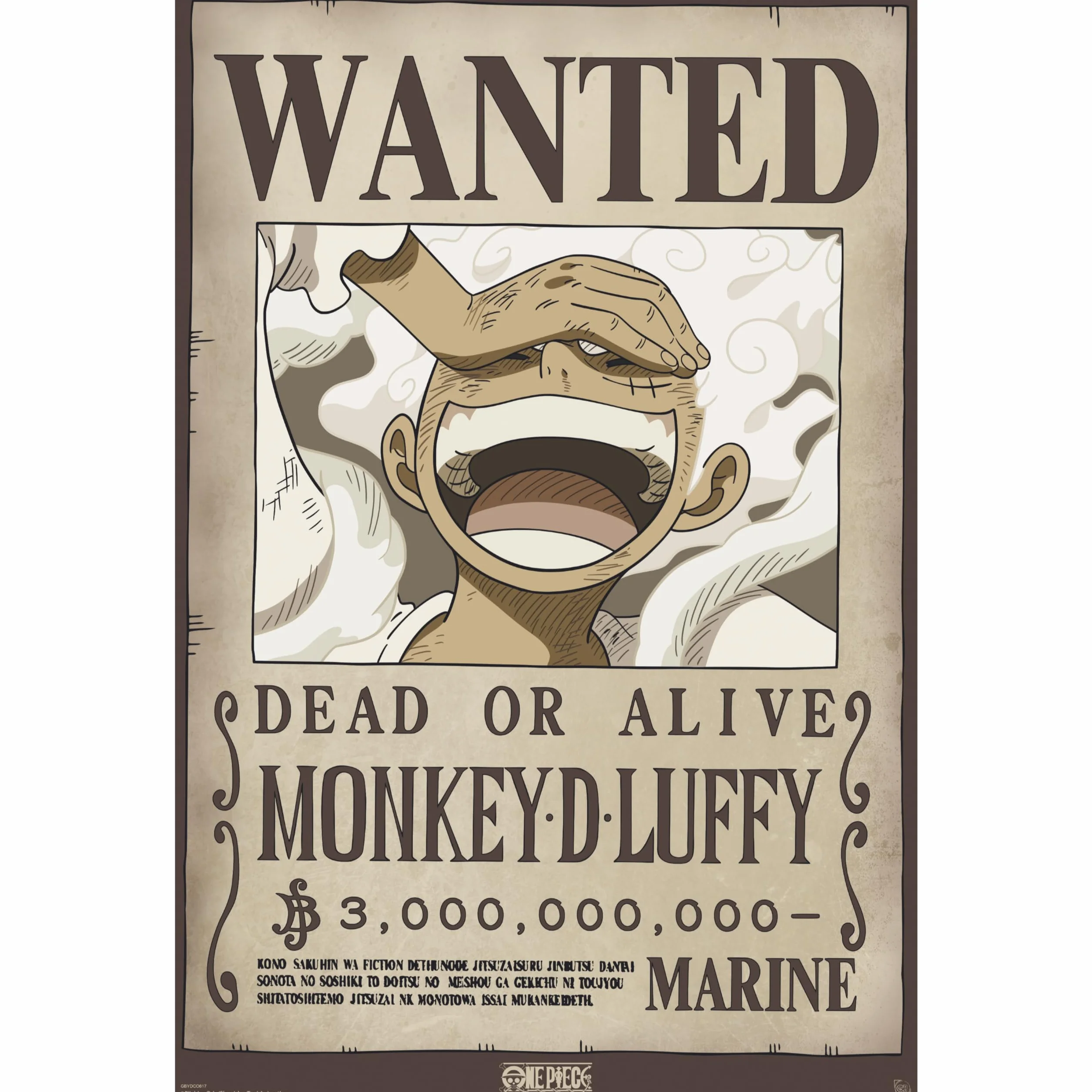 GB Eye Poster ONE PIECE Chibi Wanted Luffy Wano 52 x 38 cm Carta Laminata Poster Manga