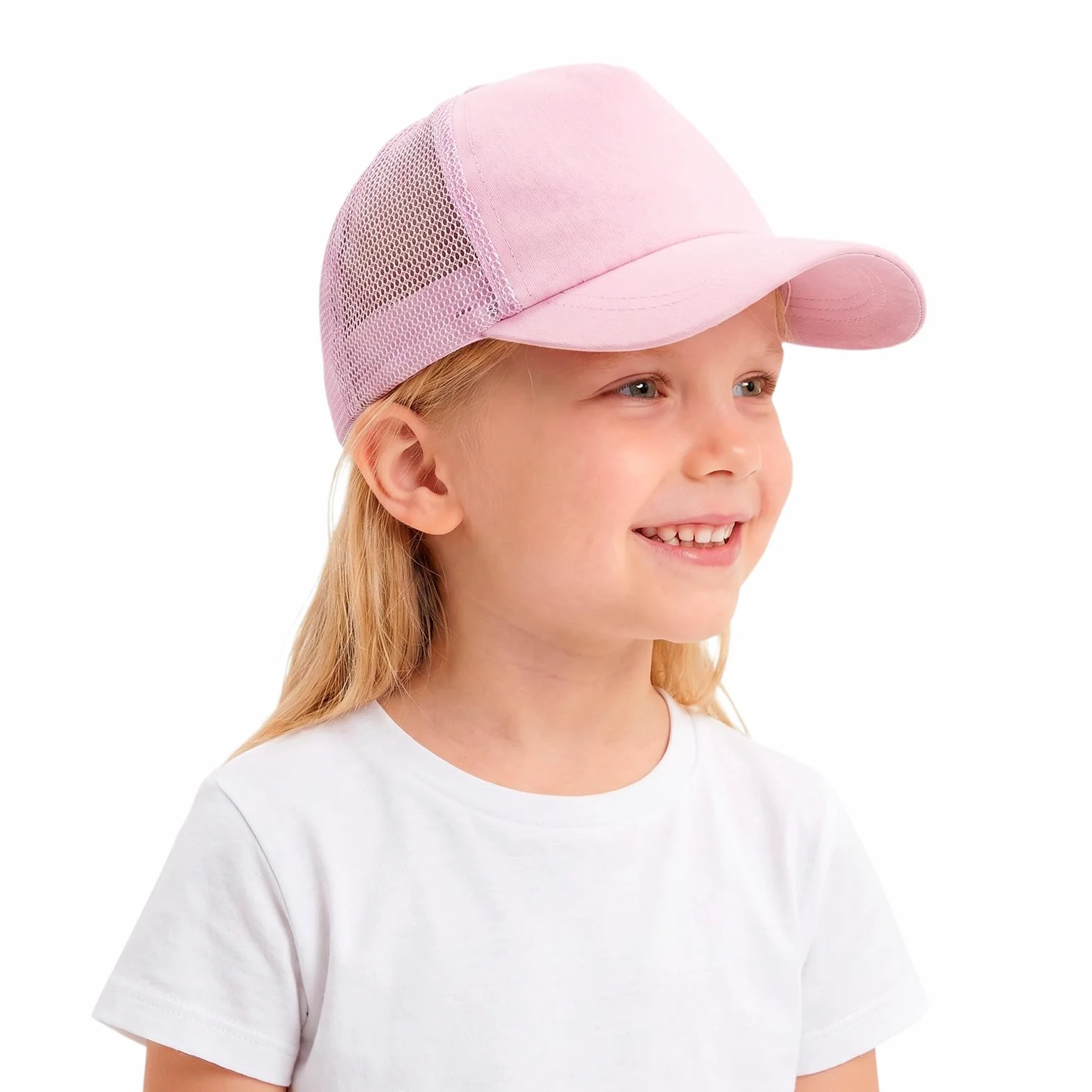 Cappello da sole per bambini UPF50, leggero e traspirante, misura regolabile, per 3-8 anni, circonferenza della testa 51-54 cm, per attività scolastiche (viola/rosa/grigio chiaro/cachi)