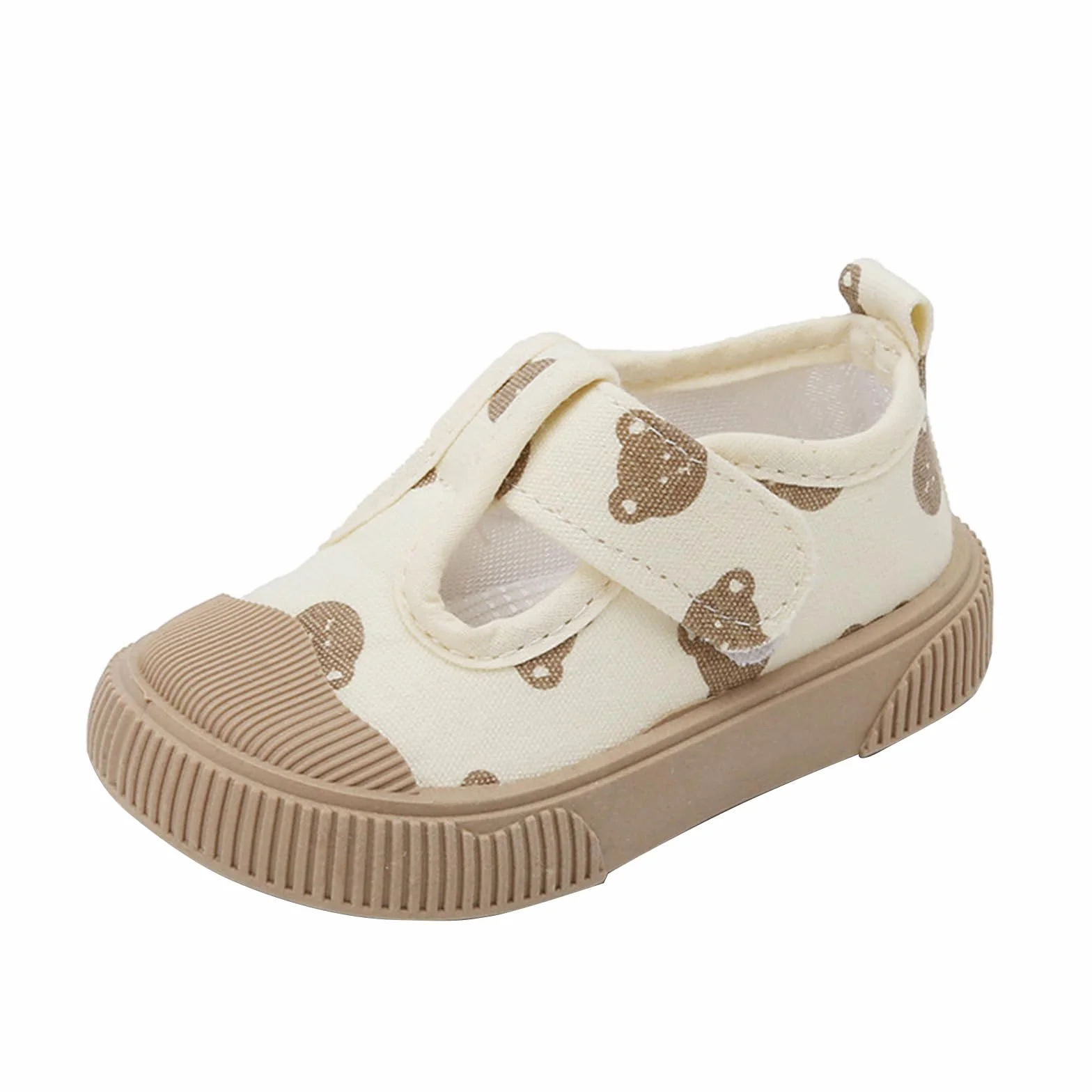 Scarpe per bambini con stampa orso Piattaforma Scarpe Casual Slip-on Sneakers in Tela Antiscivolo Suola in Suola in Gomma Mesh Traspirante Scarpe Casual Scarpe Sportive Per Bambini