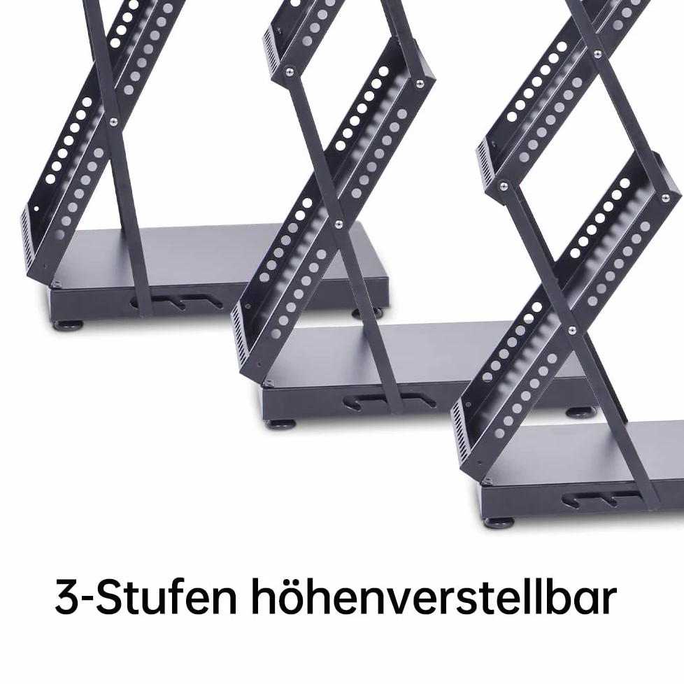 BPT Espositore pieghevole e display per riviste, catalogo con ruote, per uffici e fiere (170 x 24 x 37 cm)