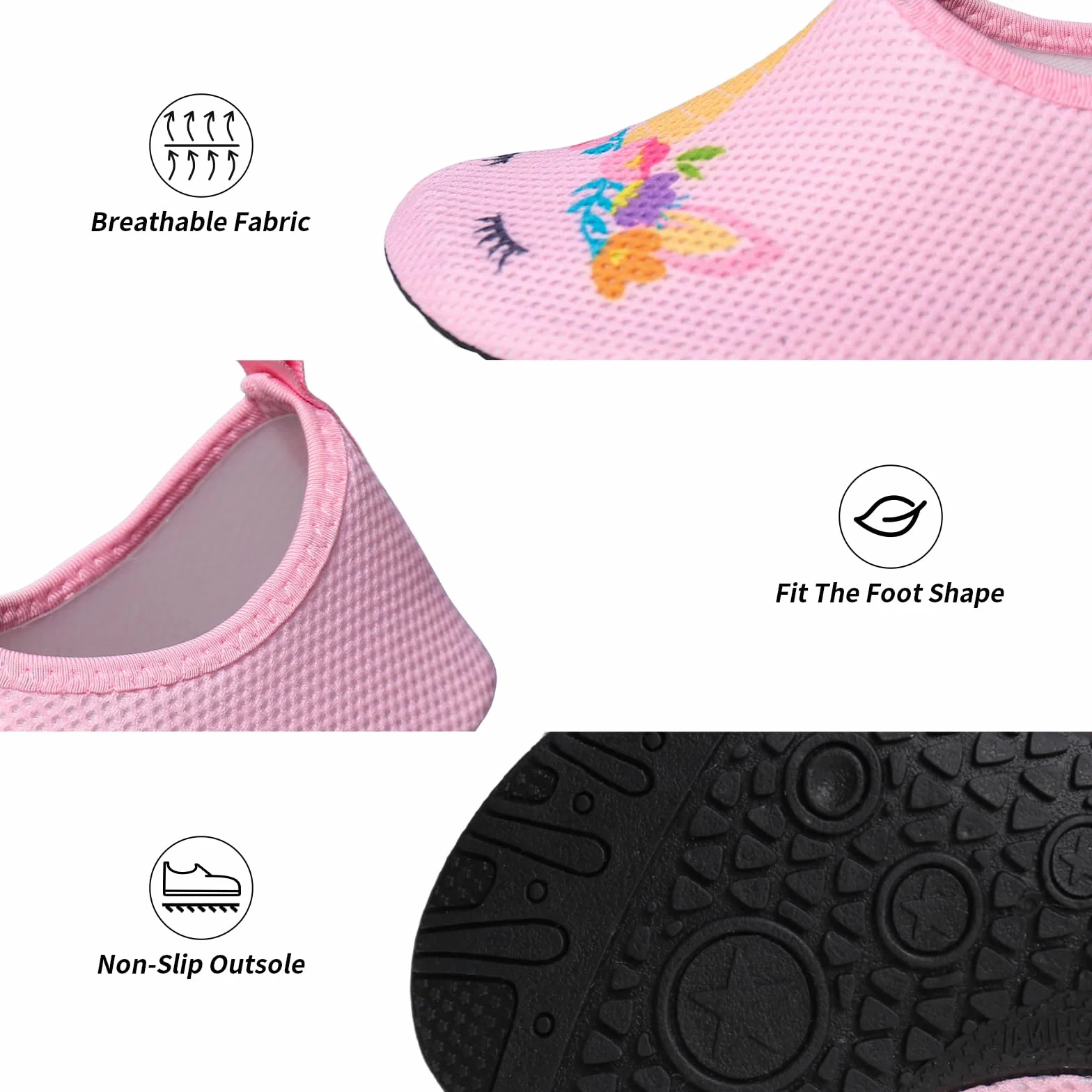 EDOTON Scarpe da Acqua Bambini Scarpe da Immersione Rapida Asciugatura Scarpe da Spiaggia Acquatiche Estive