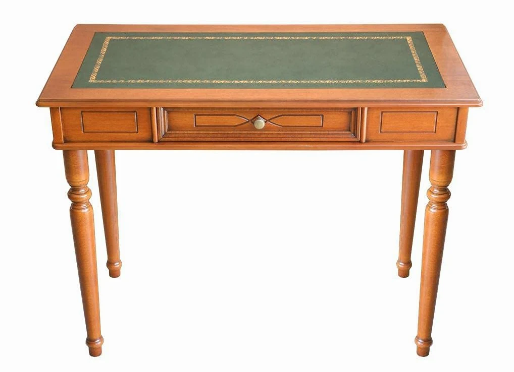 Arteferretto Scrittoio Classico stucchi, Piano in Pelle