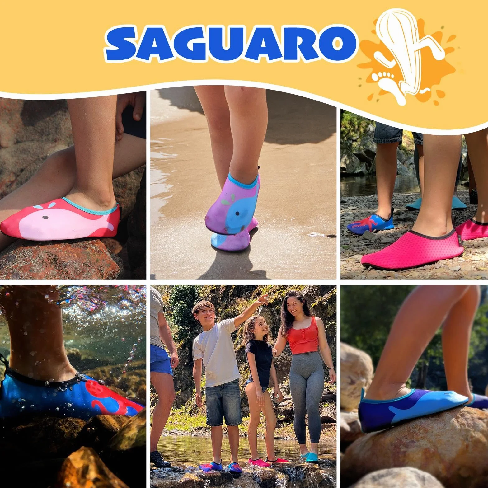 SAGUARO Scarpe da Immersione Bambino Scarpette da Scoglio Spiaggia Ragazze