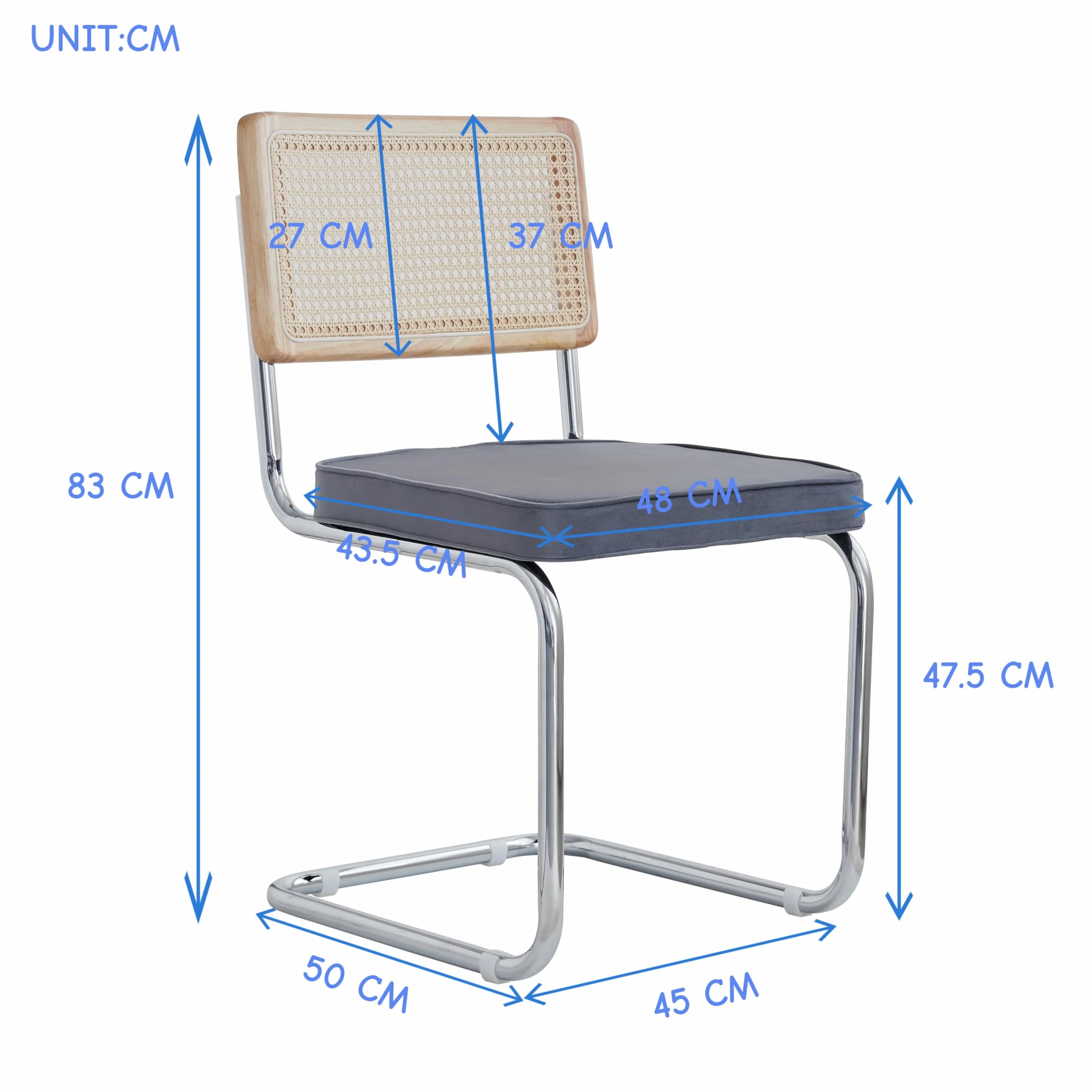 Set di 4 sedie per visitatori, conferenza, ufficio, sala da pranzo