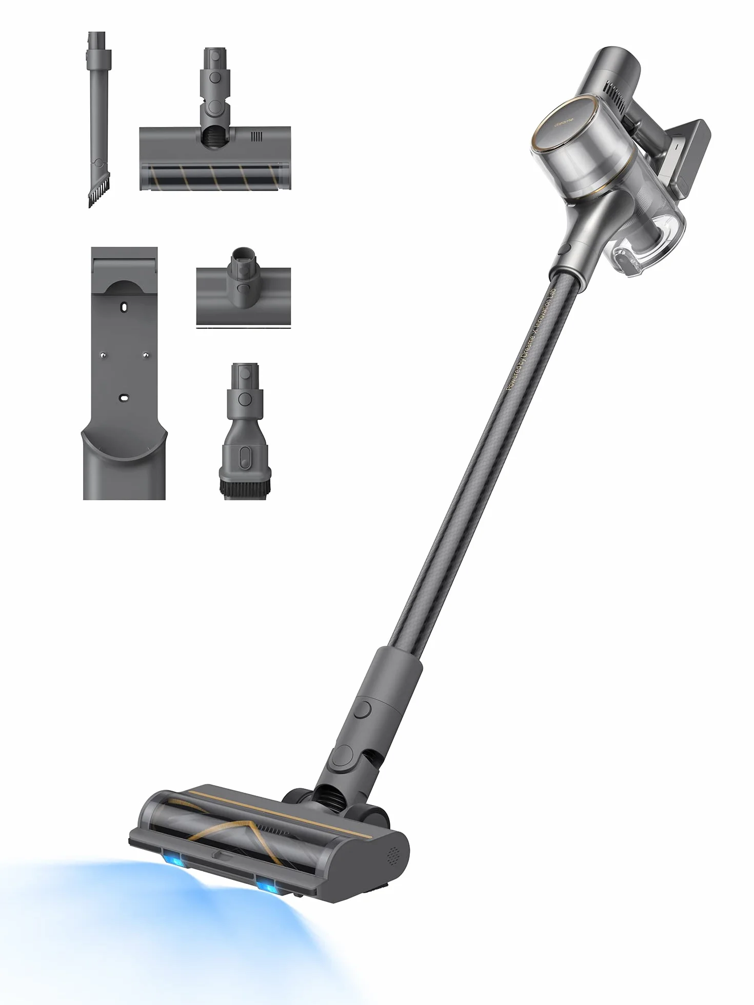 DREAME R20 Aspirapolvere Senza Fili, Aspirazione Potente 22,000PA/190AW, Autonomia 90min, Individuazione Sporco, Schermo LED, Luci LED Blu, Anti-Groviglio, Pulizia Casa, Peli di Animali Domestici