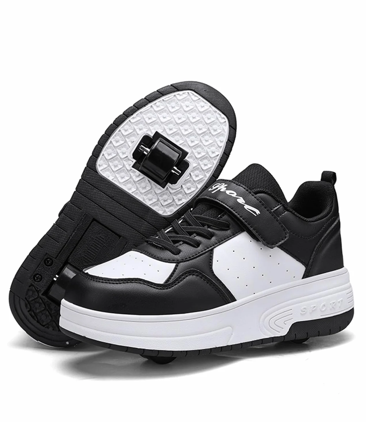 ENEN Scarpe con Rotelle Bambina Outdoor Sportive Skateboard Sneakers Multisport Pattini per Ragazze e Ragazzi
