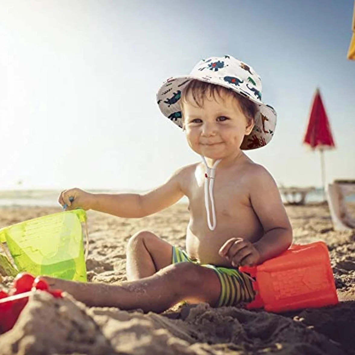 DRESHOW Cappello da Sole Bambino UPF 50+ Pieghevole Regolabile Spiaggia