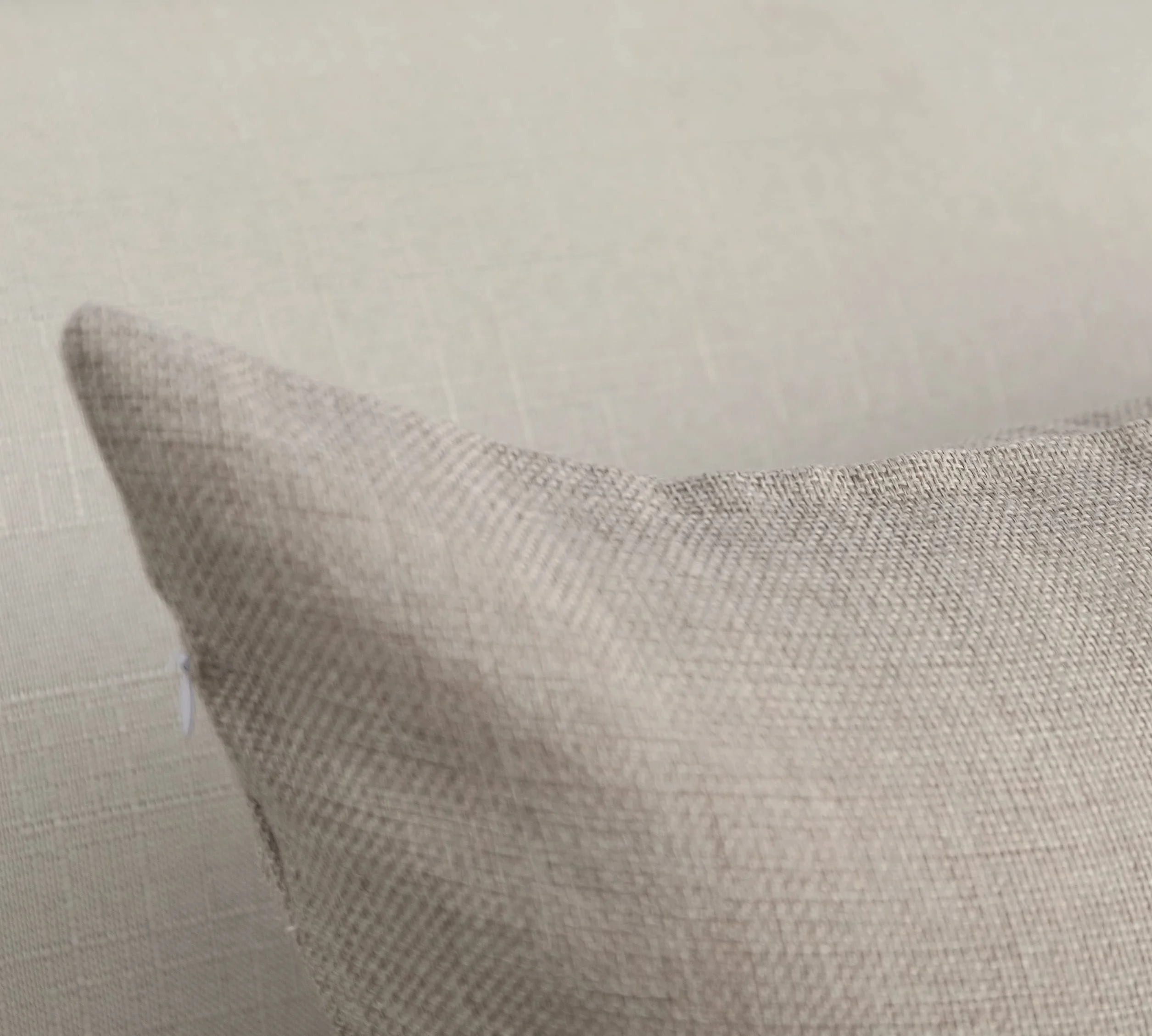 GIRASOLE HOME Coppia Federe Cuscini in Simil Lino Antiacaro e Ipoallergenico Per Divano e Letto Copricuscini Arredamento Casa con Zip Invisibile 2 pezzi (60x60cm, Tortora)
