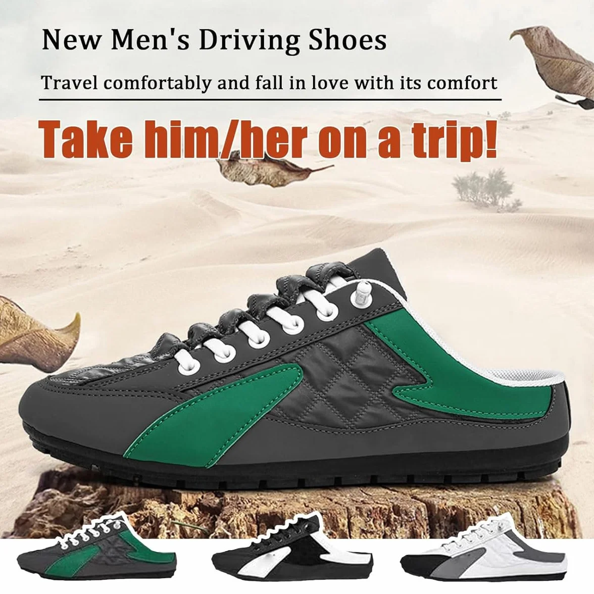 Scarpe da ginnastica da uomo senza schienale da uomo, scarpe sportive da uomo a metà trascinamento, scarpe da ginnastica casual da passeggio per escursioni all'aperto