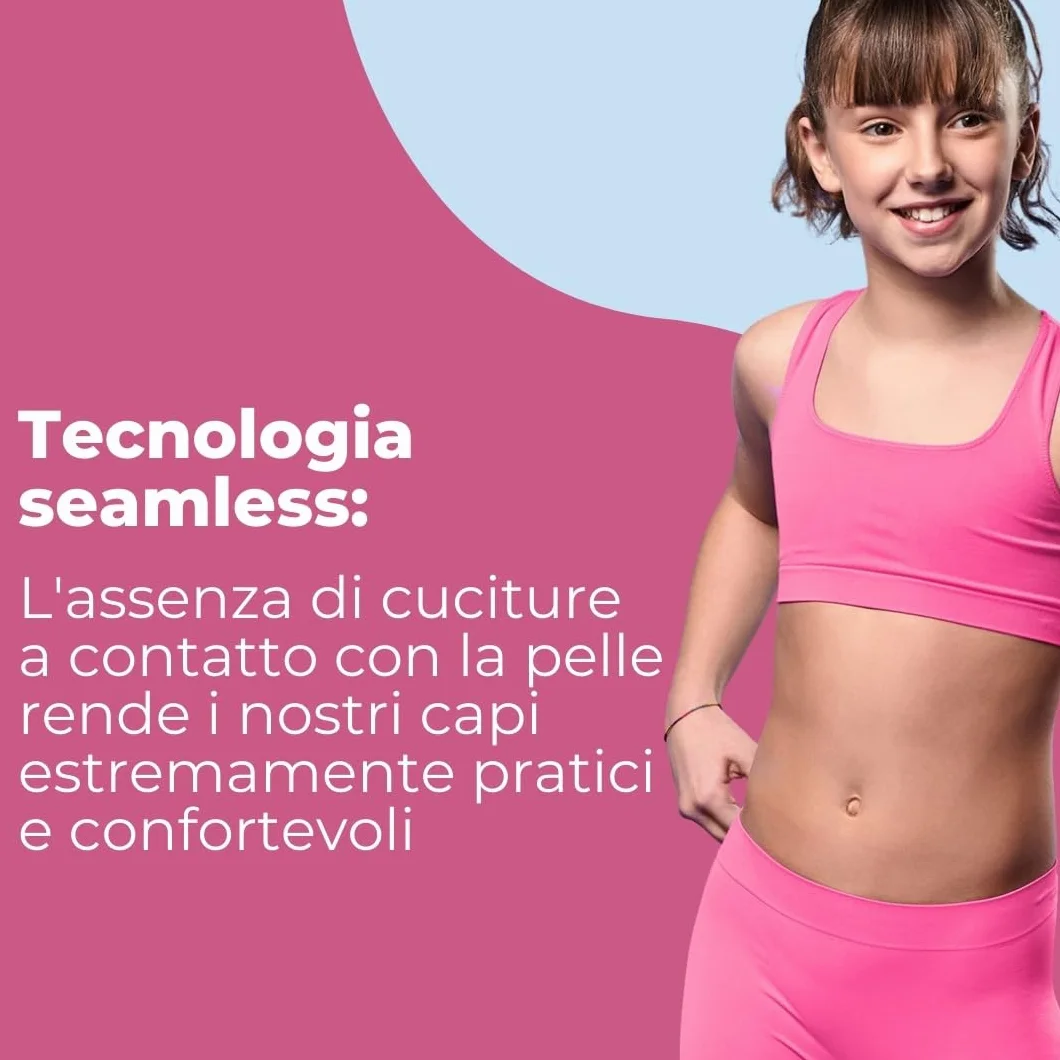 FOCENZA Set 3 Pezzi Top Bambina Microfibra Reggiseno Sportivo Bimba Elasticizzato Confortevole Ginnastica Artistica