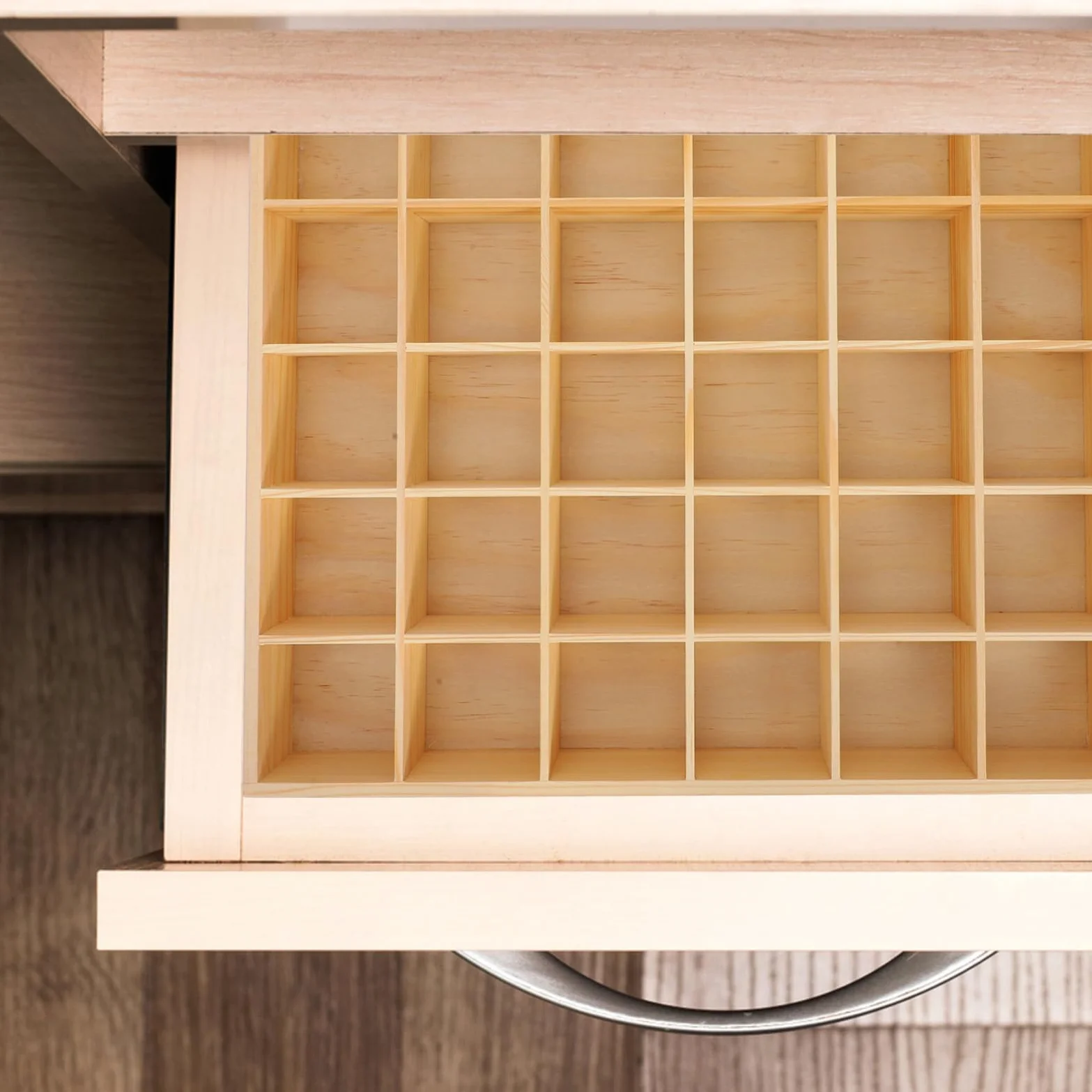 Organizzatore 30 Scomparti in Legno per Calzini e Biancheria Intima, Supporto Rigido per Armadio