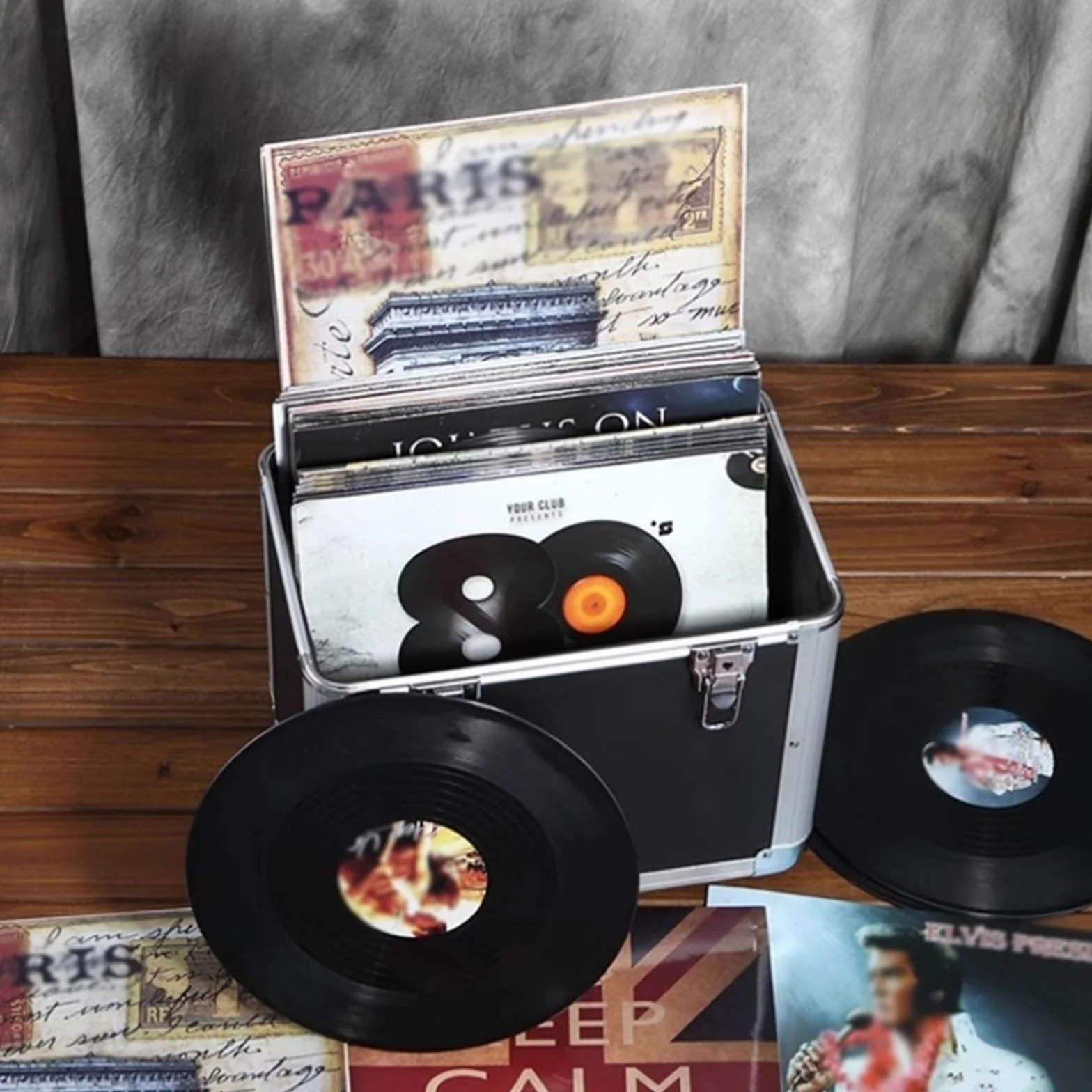archiviazione dei record Scatola portadischi in vinile Raccogli e organizza dischi in centro di intrattenimento