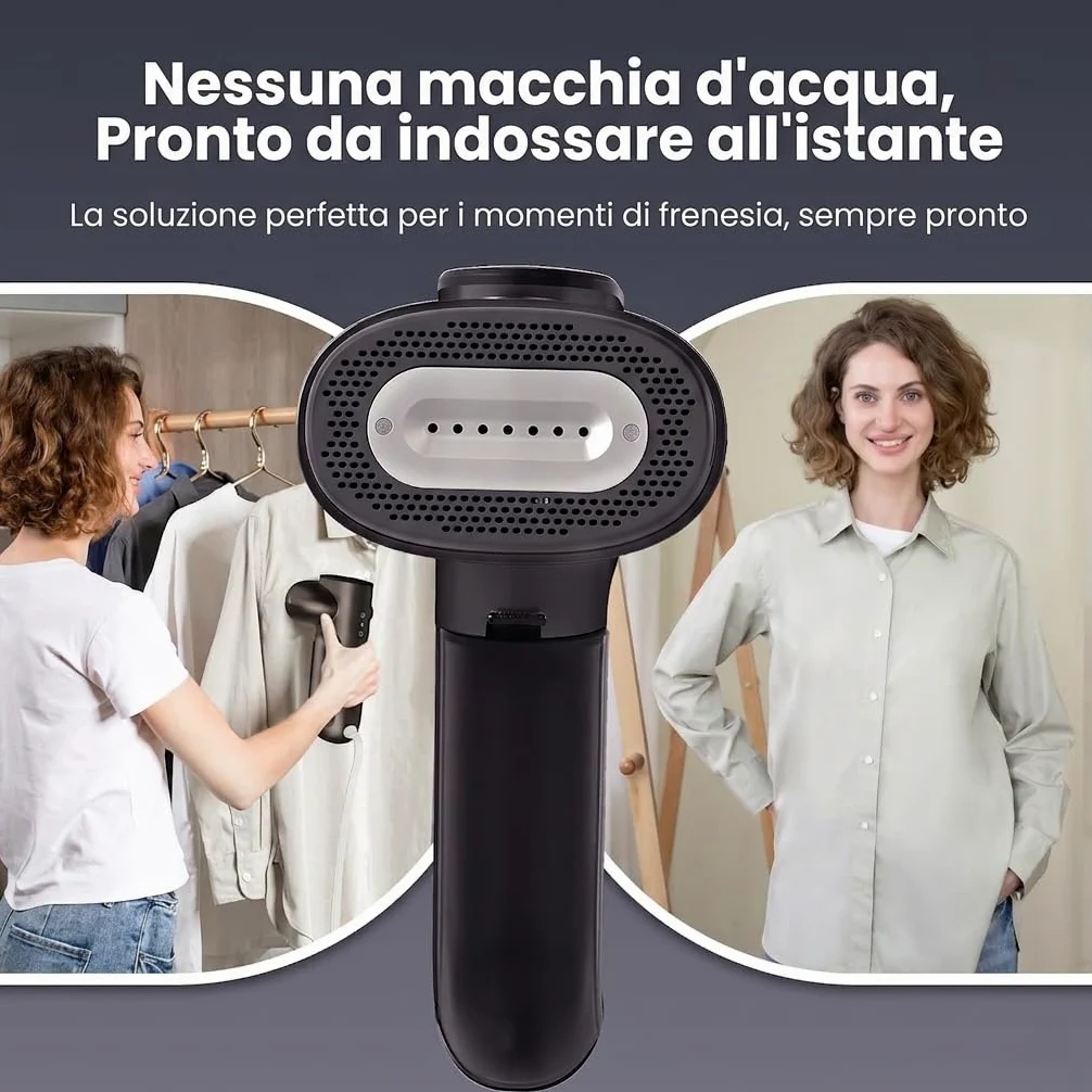 Neakasa Magic 1 Stiratrice Verticale a Vapore da Viaggio, AirIron 2300Pa, Stiro a Una Mano, Pronto da Indossare, Senza Residui d'Acqua, 220-240V (Antracite)