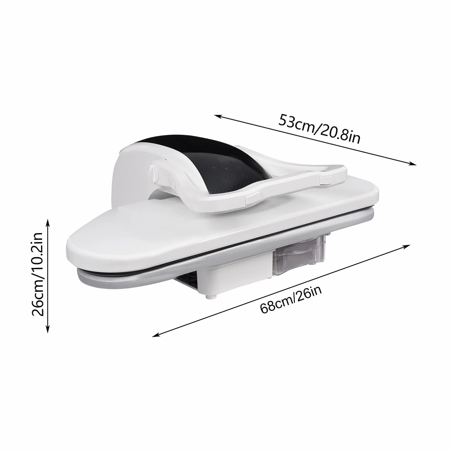 Pressa a vapore ad alte prestazioni, pressa a vapore digitale con diverse impostazioni di tessuto, con touch screen (bianco)