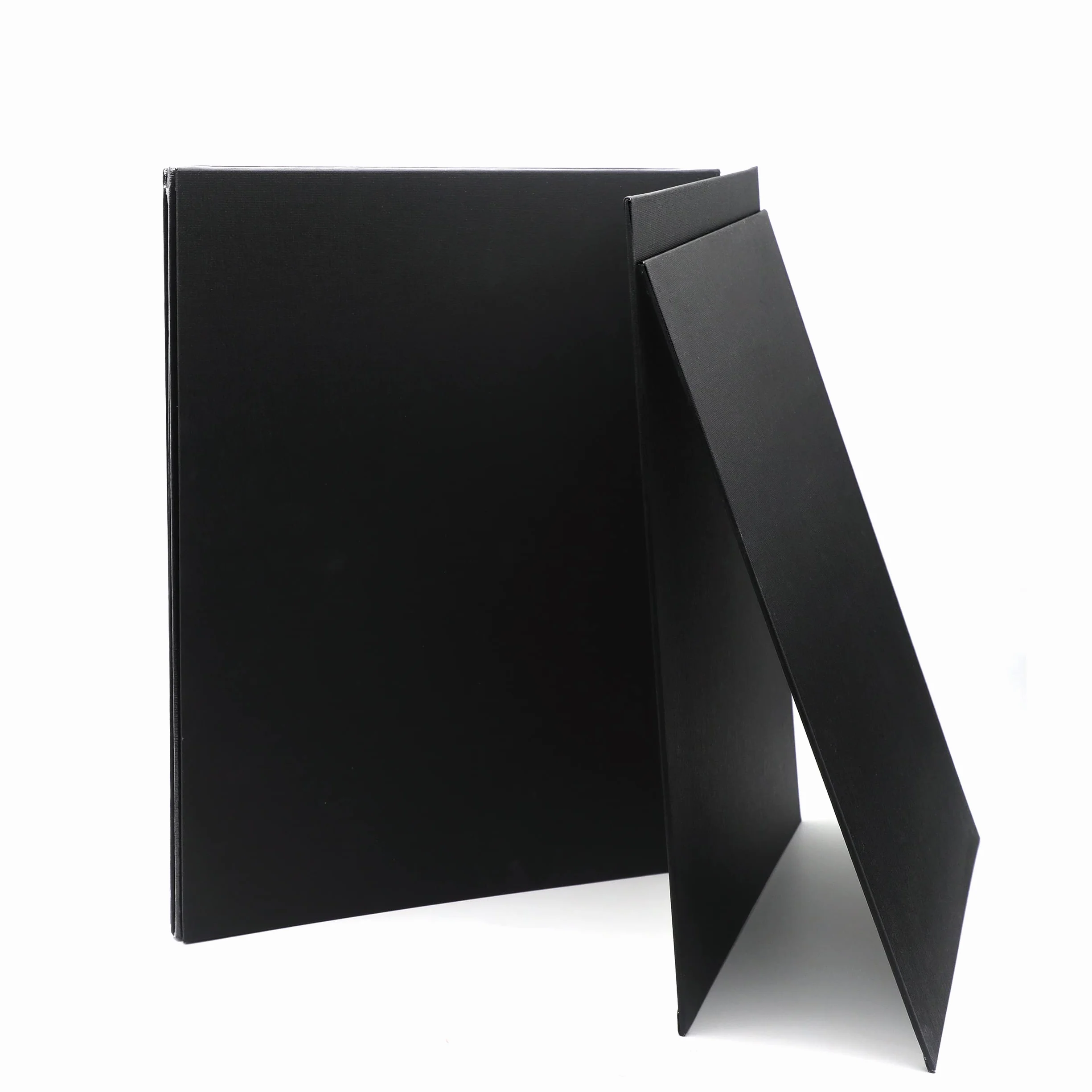 Exerz 30x40cm Pannelli in Tela 6pz Nero - 3mm/ 280gsm/ 100% Cotone Cartoni Telati d’Artista Bianca per Pittura/Vuote/Tre Strati di Gesso/Prive di acidi/Grana Media - Olio o Acrilico