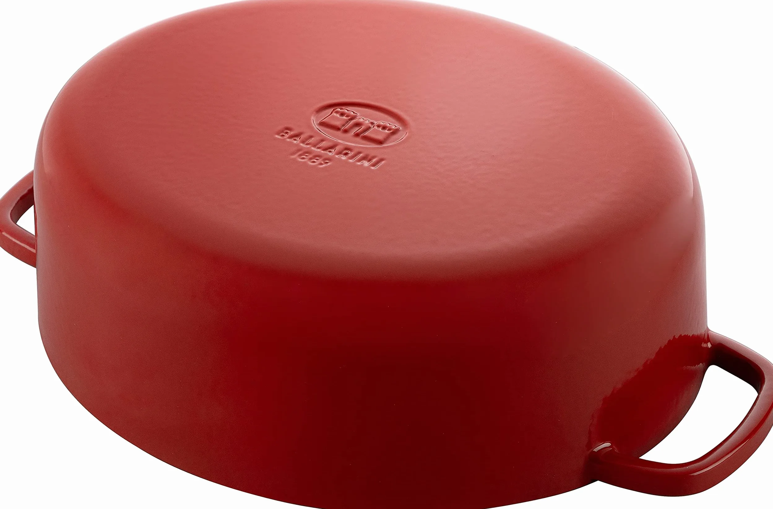 BALLARINI Bellamonte - Teglia ovale in ghisa smaltata, 33 cm, 6,5 l, colore: Rosso