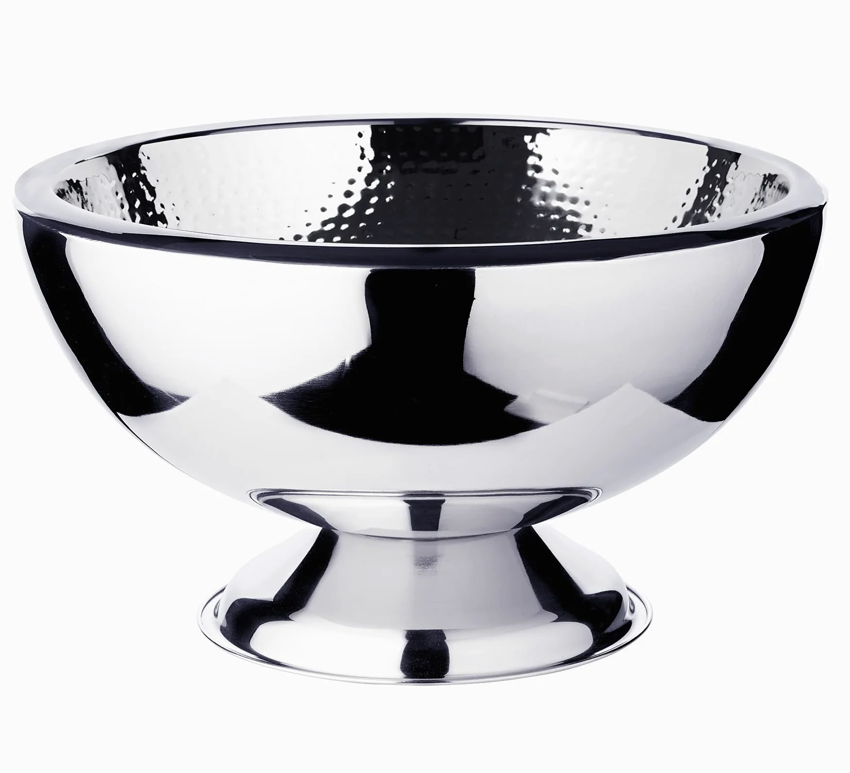 EDZARD Secchiello per champagne Cadiz (Ø 43 cm, H 24 cm), acciaio inox lucido a specchio, a doppia parete, per 5 bottiglie – secchiello per spumante grande, secchiello per bottiglie