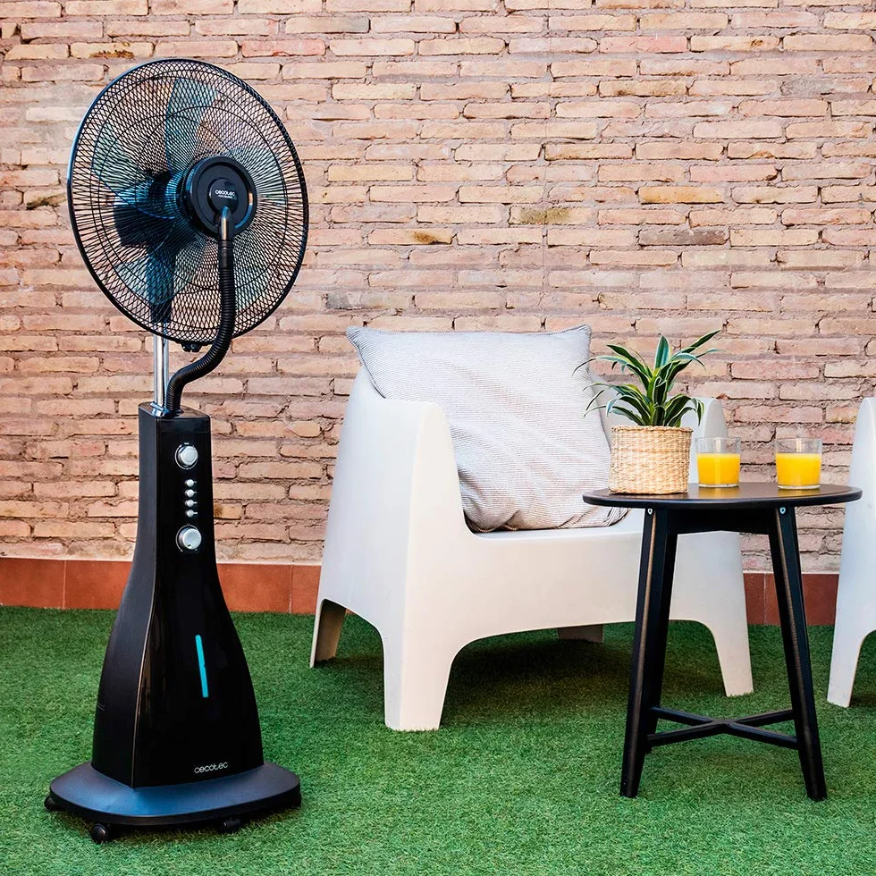 Cecotec Ventilatore per nebulizzatore d'acqua con timer EnergySilence 590 Freshessence. 90 W, 5 lame da 40 cm di diametro, oscillanti, 3 velocità, serbatoio da 3 litri, motore in rame