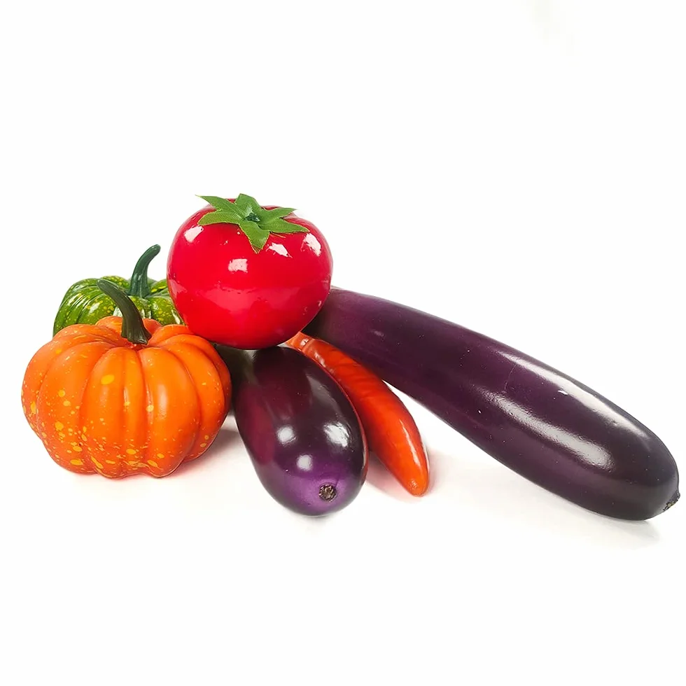 Verdure Artificiali 11 Pezzi Set Decorazione Cucina Finte Cipolle Carote