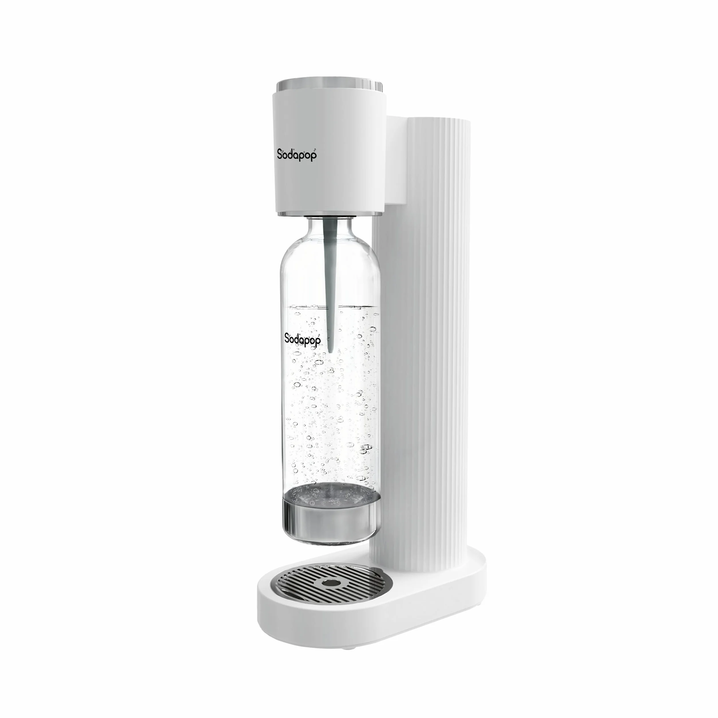 Sodapop Gommino Cooper bianco, con 1 bottiglia in PET, elegante e salvaspazio, altezza 44,9 cm