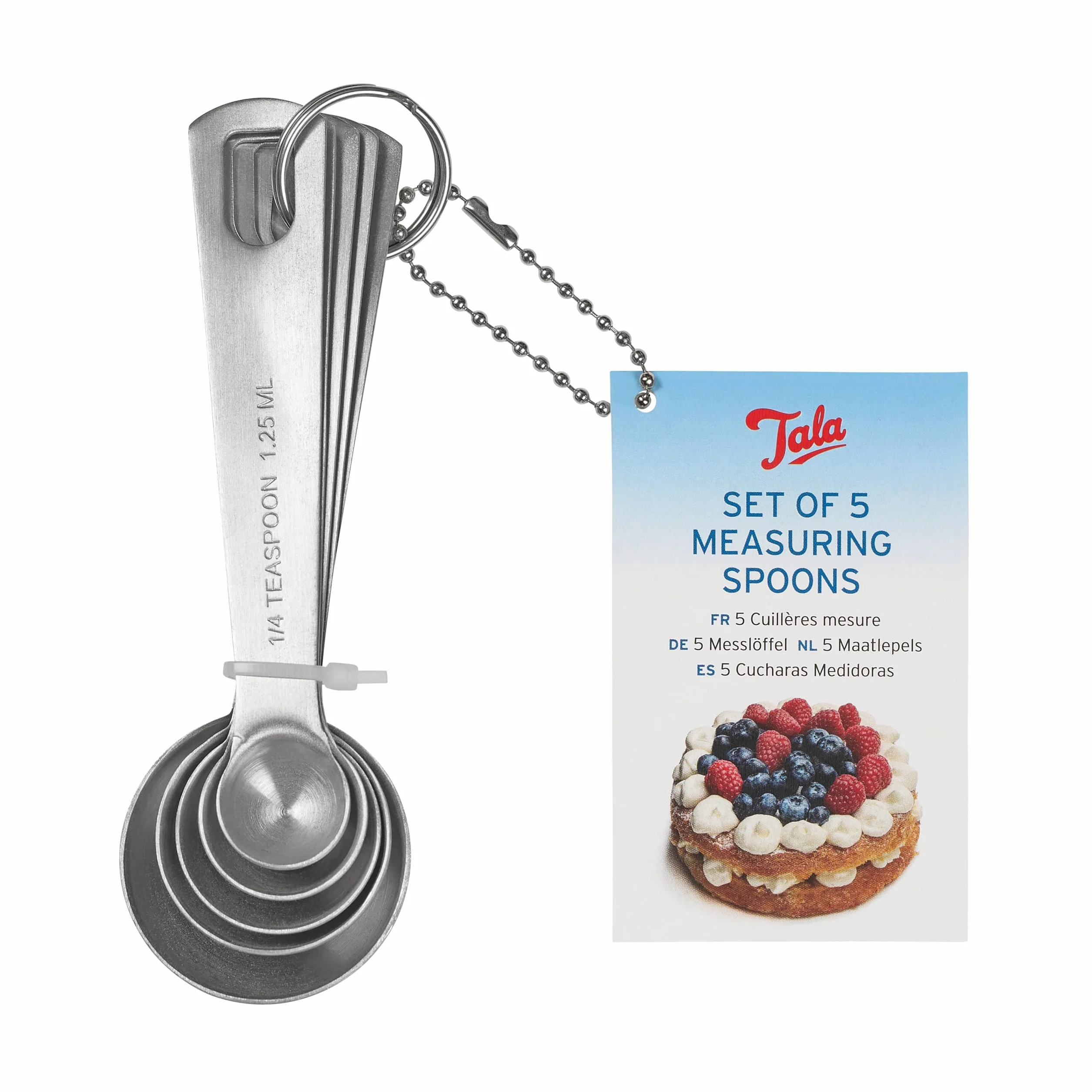 Tala Set of 5 Stainless Steel Measuring Spoons