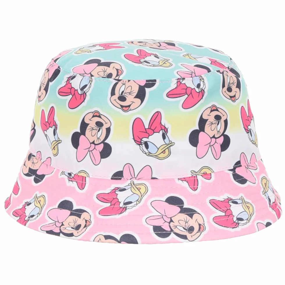 Disney Minnie e Paperina Cappello Pescatore Neonata Estivo Multicolor Tesa Larga Protezione Sole 100% Poliestere 100% Cotone Ufficiale