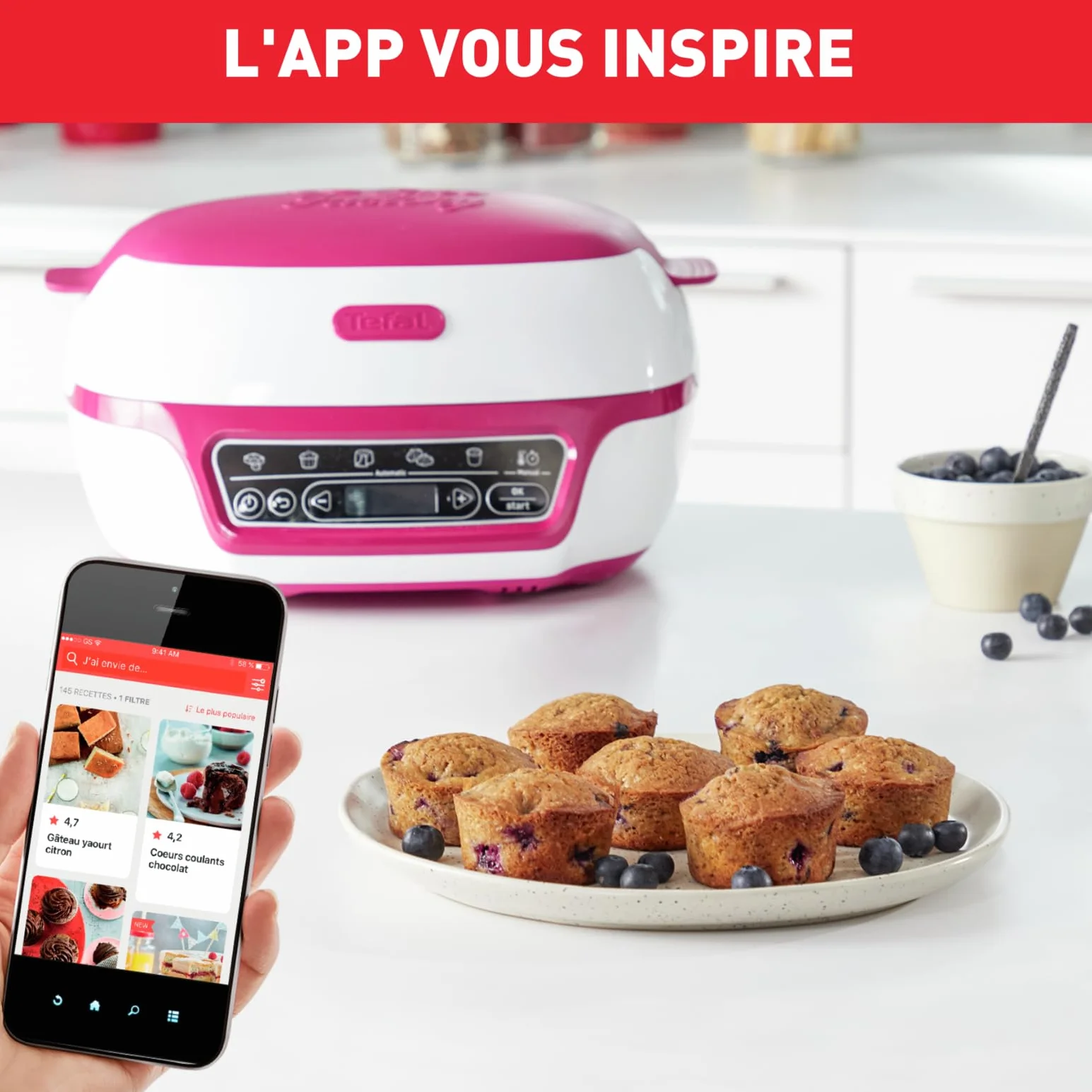 Tefal Cake Factory Delizie Macchina per torte intelligente compatibile CreaBake