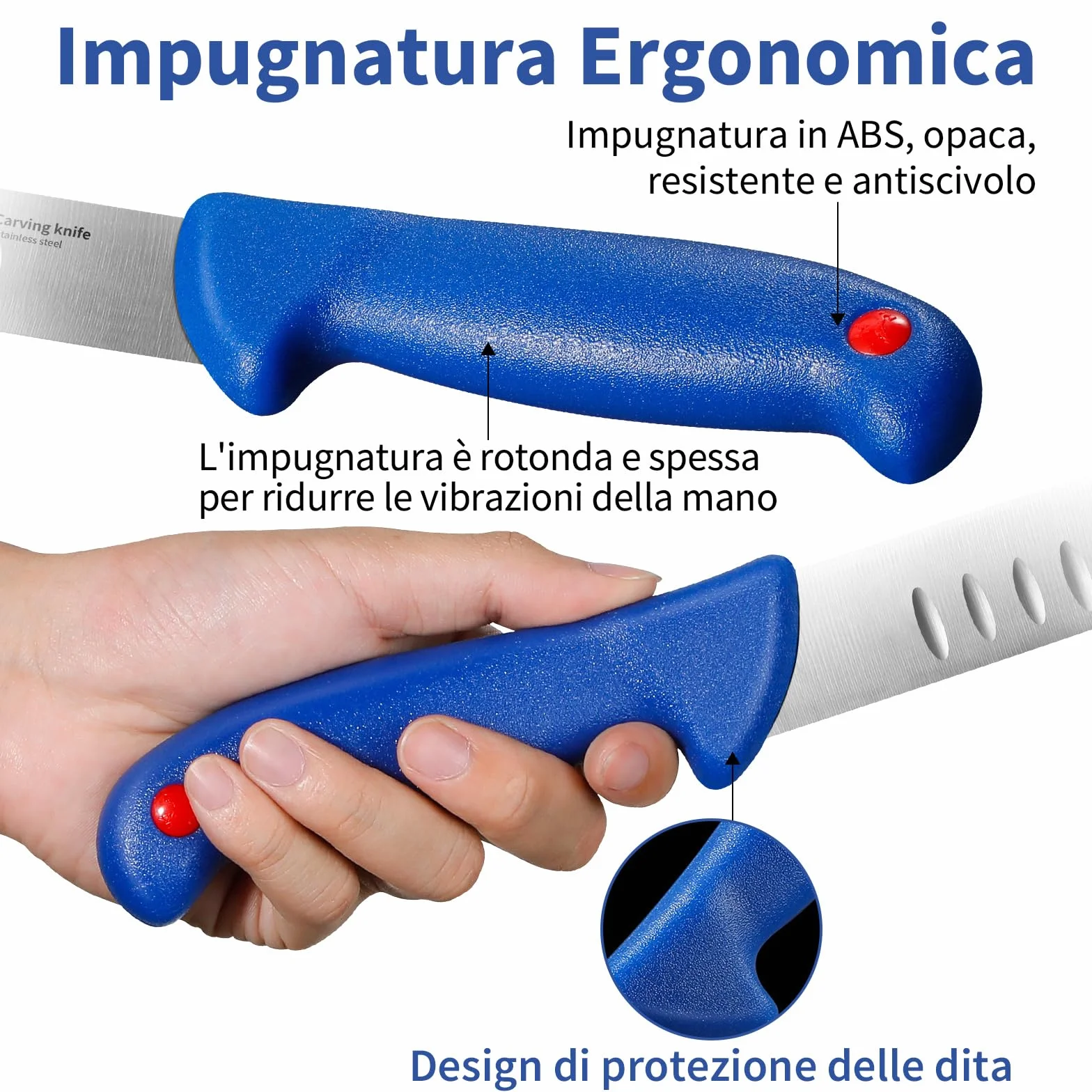 Plys Coltelli Macellaio Professionali per Sfilettare Pesce: 26cm Coltelli Carne Prosciutto Crudo Coltelli Cucina