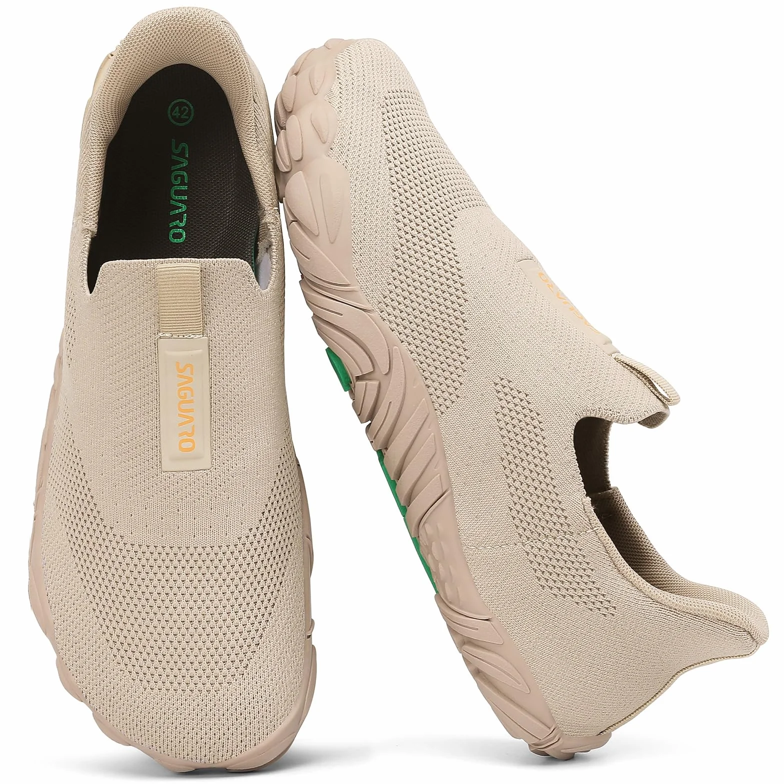 SAGUARO Scarpe Minimaliste Senza Lacci Punta Ampia Barefoot Shoes, Taglie 36-46