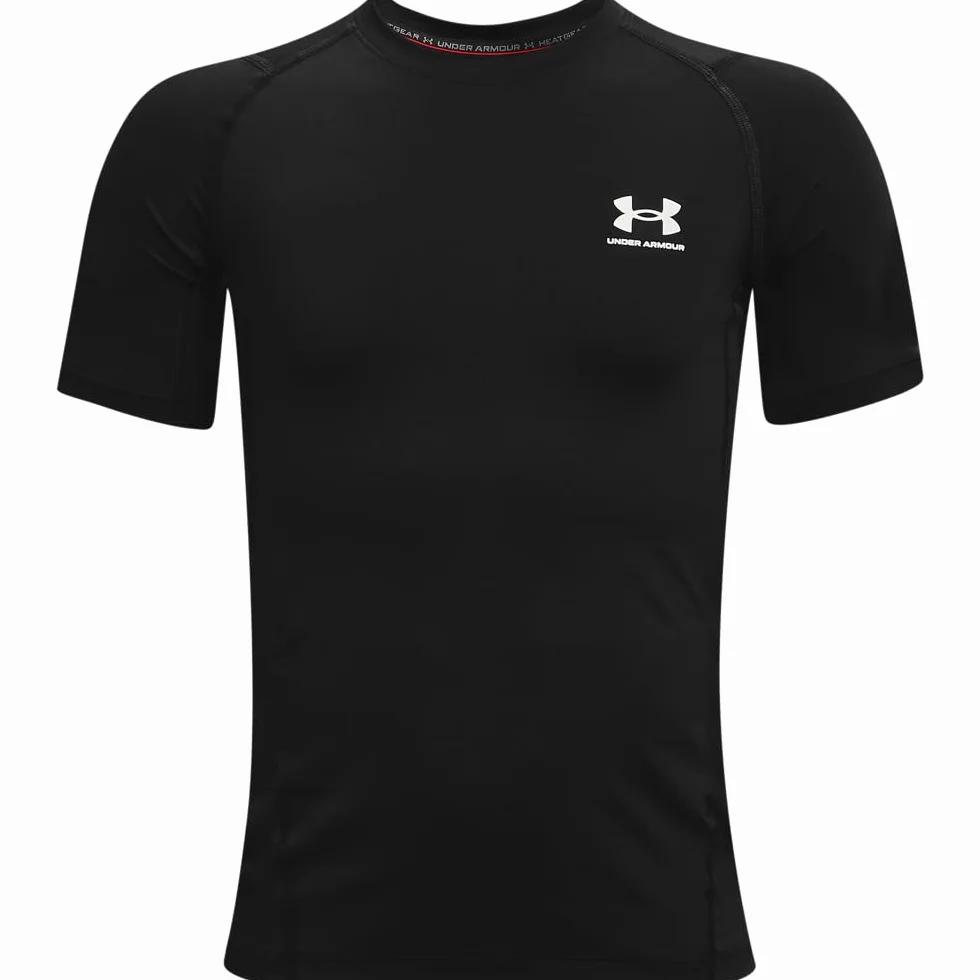 Under Armour UA HG Armour SS T-shirt Bambini e Ragazzi Nero L