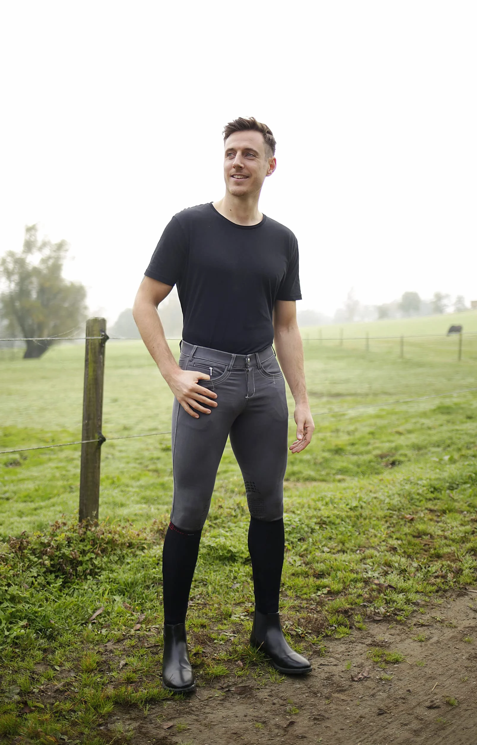 Covalliero Basic Plus Men's Silicone Knee Patches Breeches 2 Colours