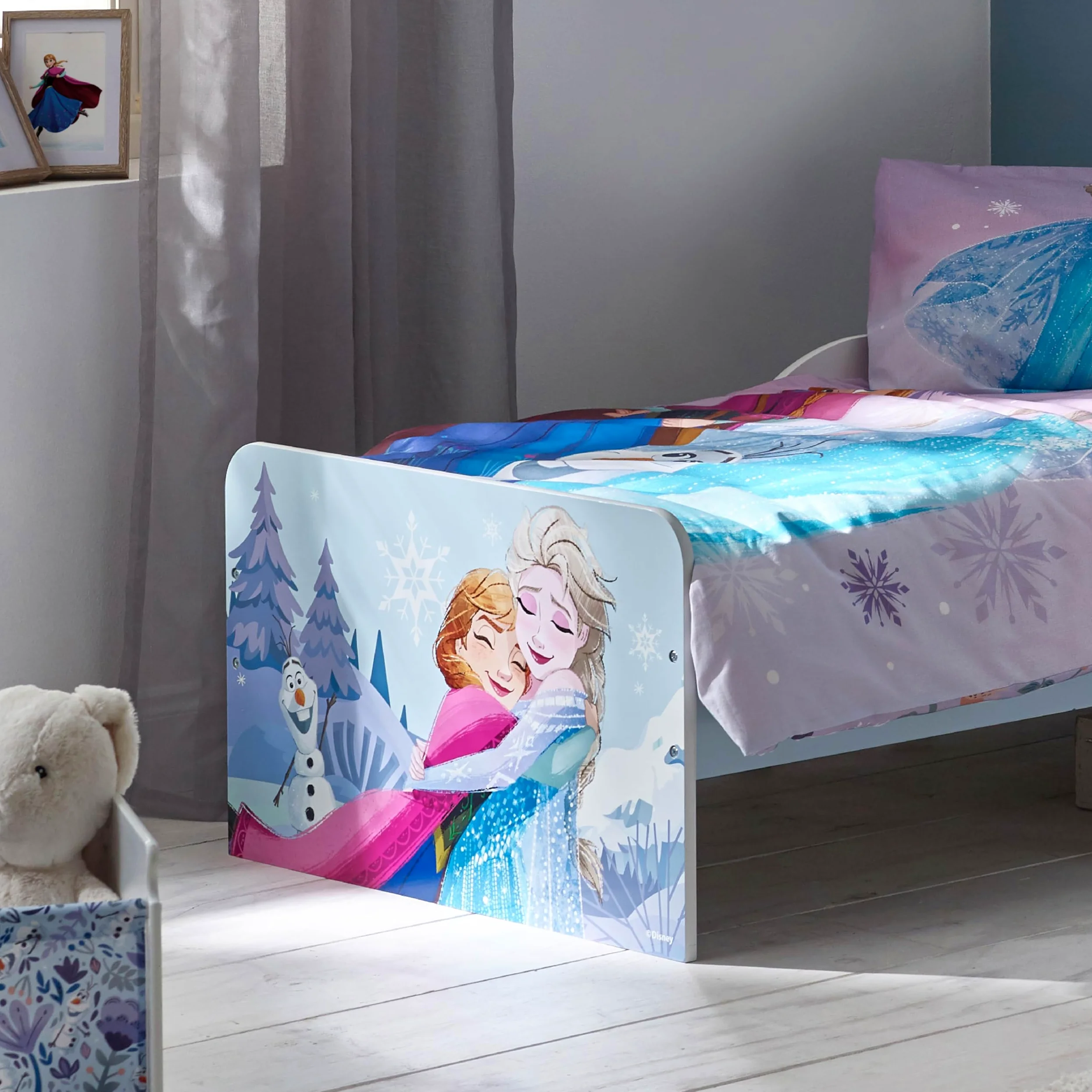 Disney Letto in Legno Elsa ed Anna Frozen