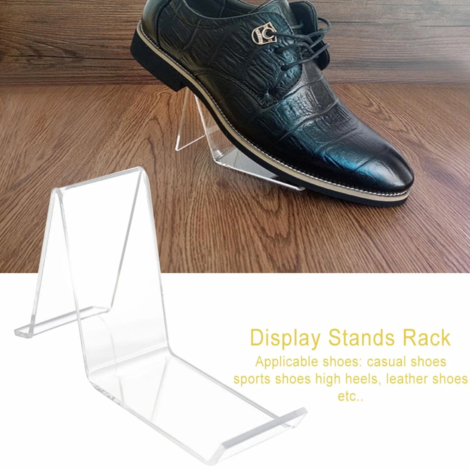 Base per vetrina per Footwear - Supporto per scarpe trasparente resistente, supporto per mensola per scarpe acriliche | Supporto per rack per presentazioni scarpe, piedistallo portaoggetti per scarpe