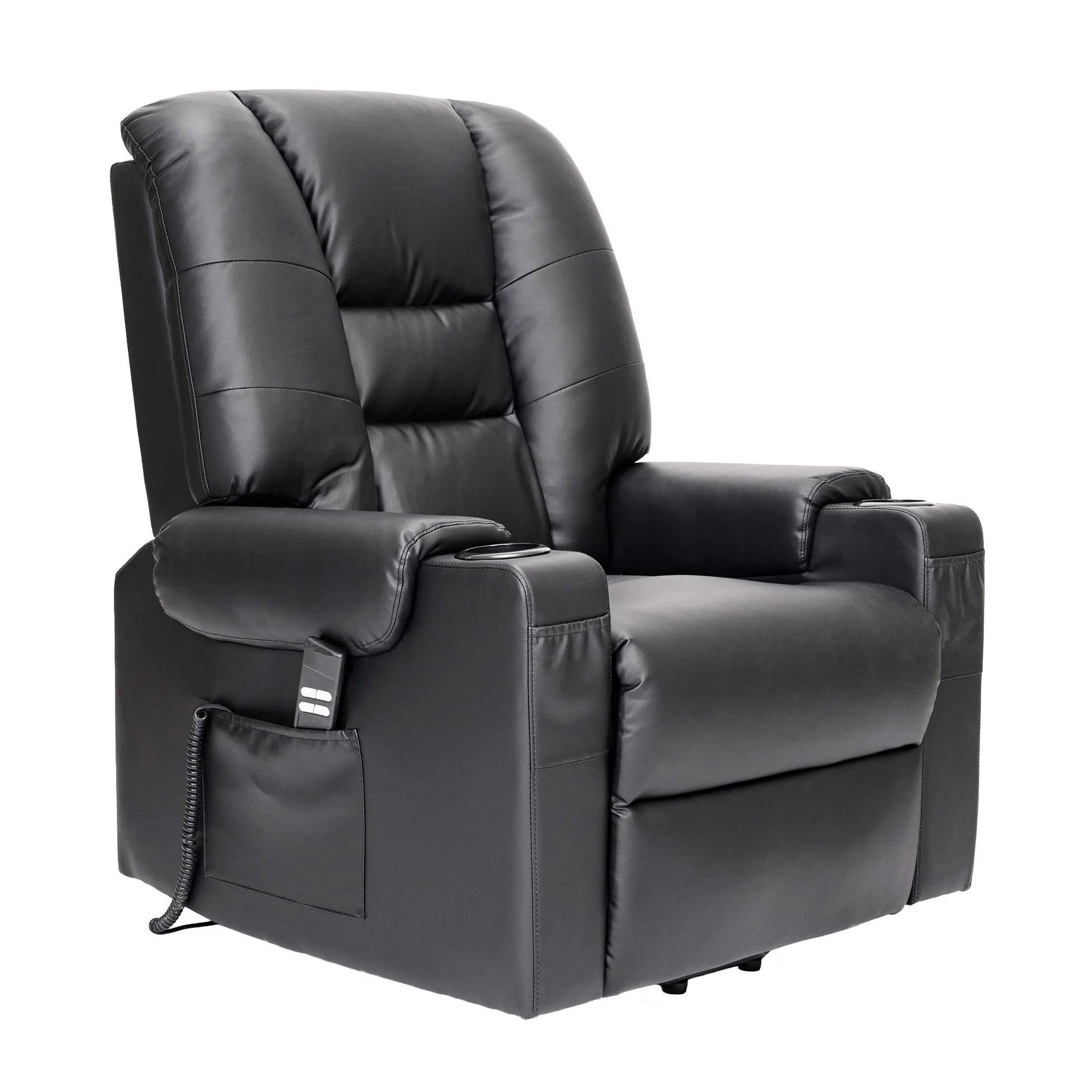 POLTRONE ITALIA Bonny Detraibile 19% Poltrona Relax Alzapersona 2 motori, reclinazione indipendente schienale pediera. Vibromassaggio Seduta indeformabile Nero