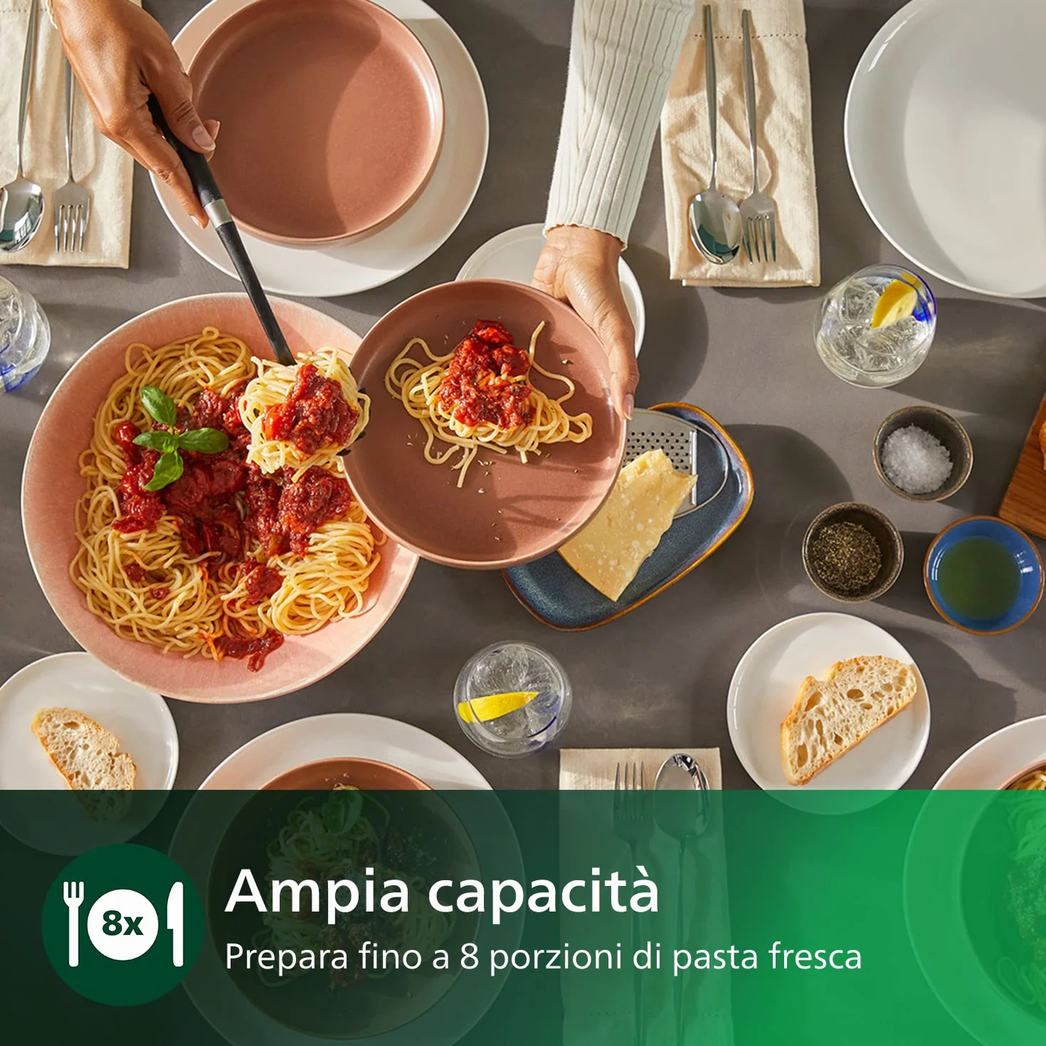 Philips Macchina Per La Pasta Serie 7000 ProExtrude Automatica 6 Trafile Bianco HR2660/00