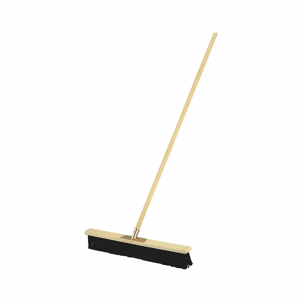 Scopa Industriale Coccio di Legno Piumata Manico Legno 60 cm 28 mm
